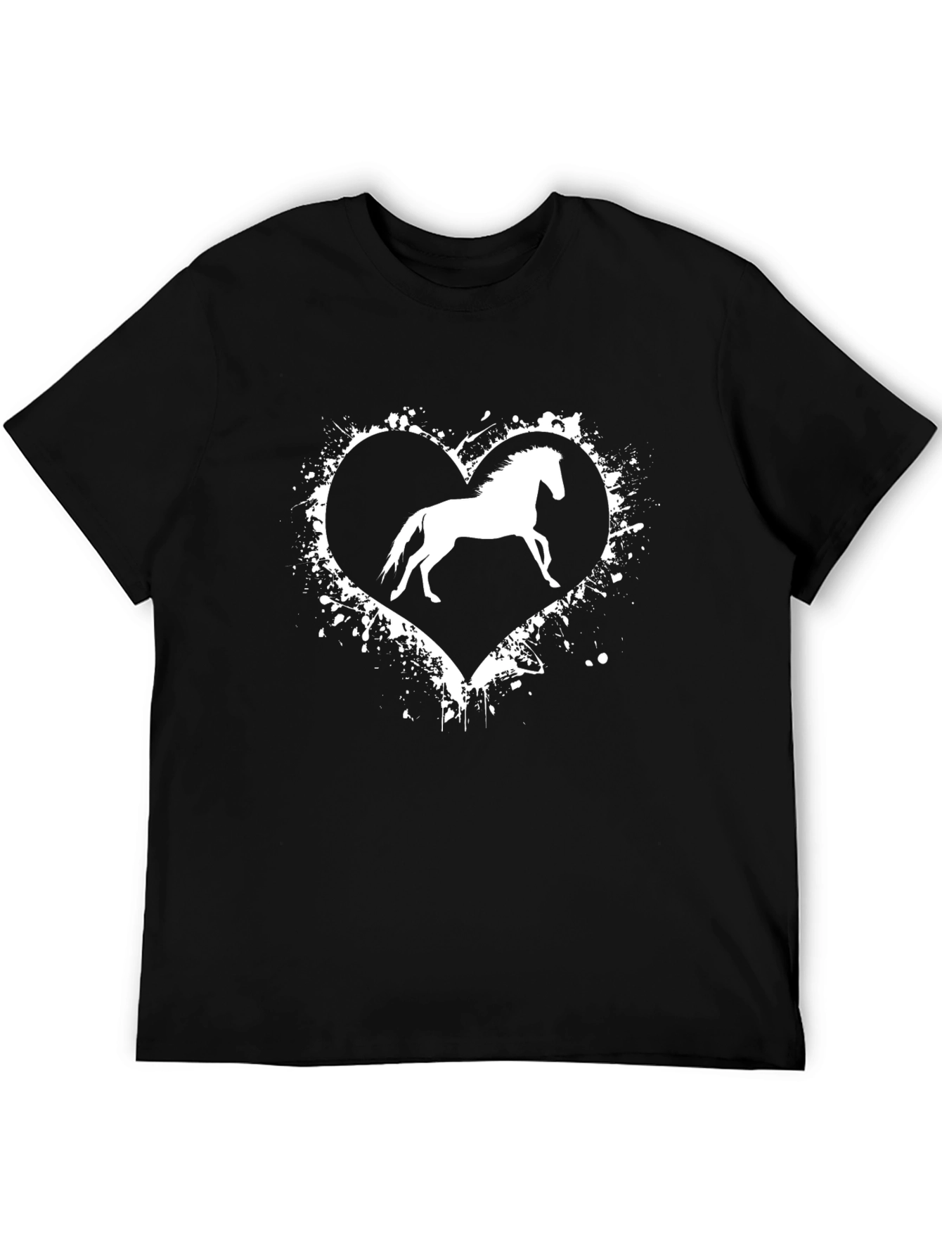 Black Horse Heart Graphic T-Shirt view 5