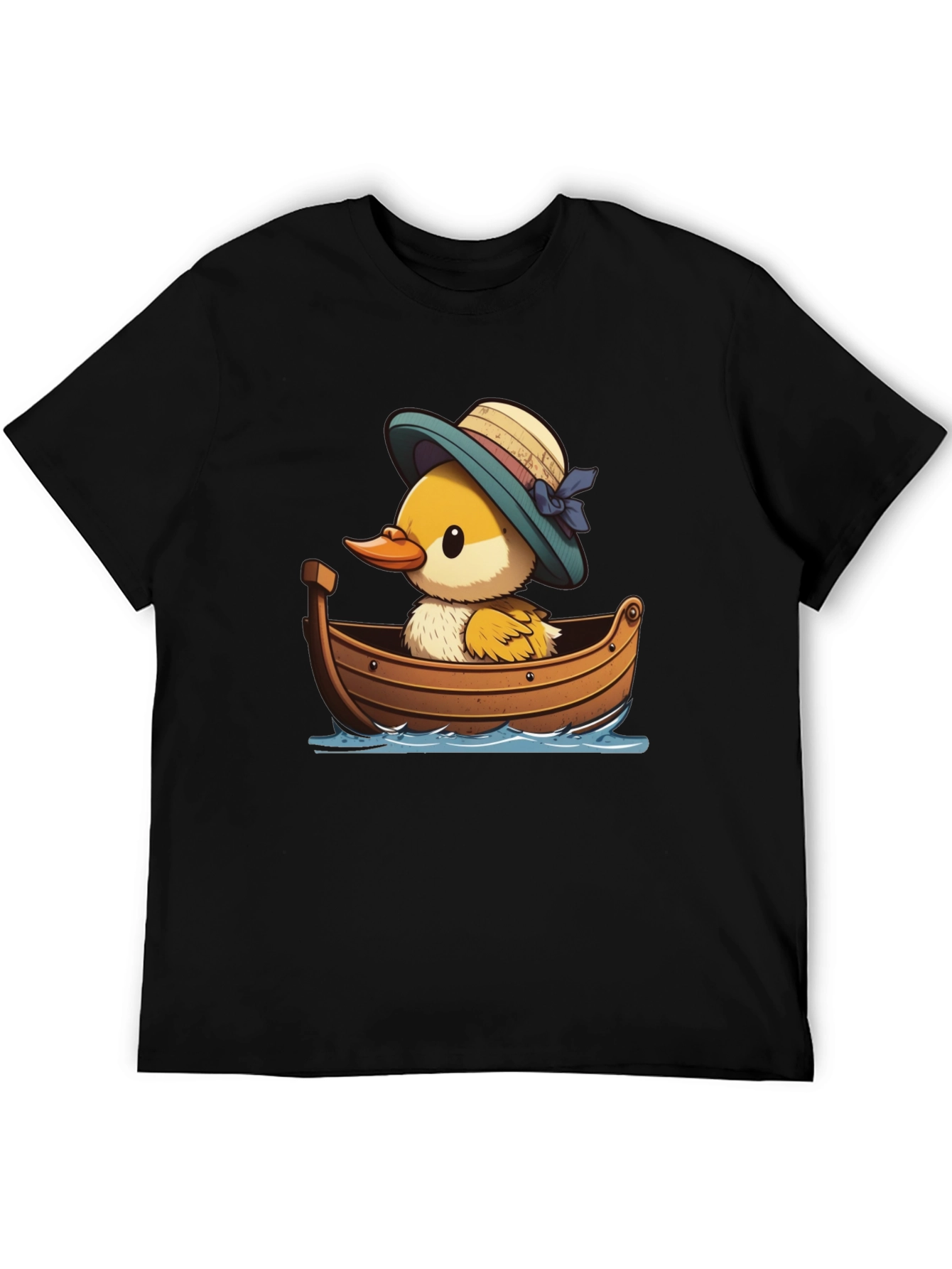 Black Duckling in Boat Graphic Tee view 5