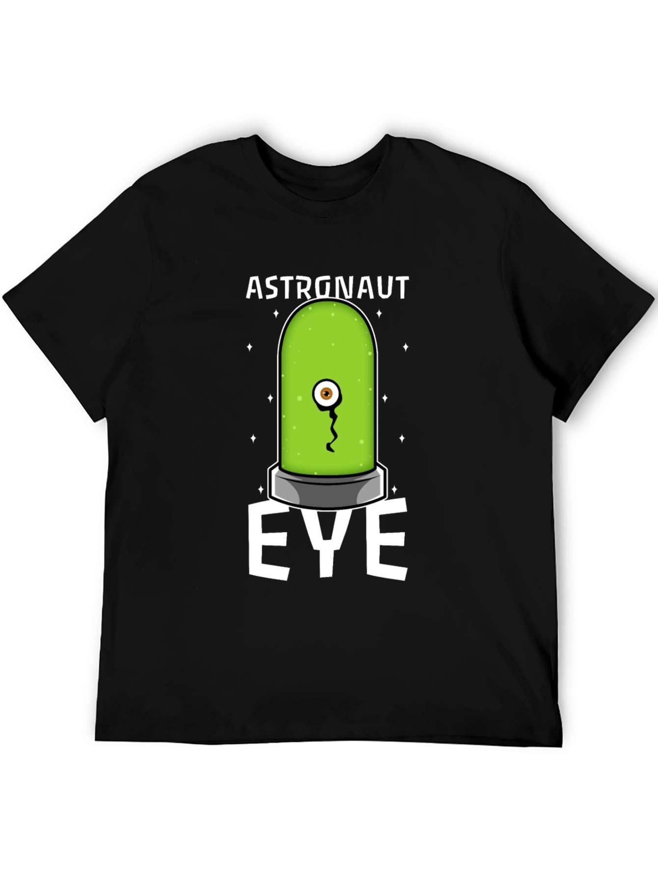 Black Astronaut Eye T-Shirt - Quirky Graphic Tee view 5
