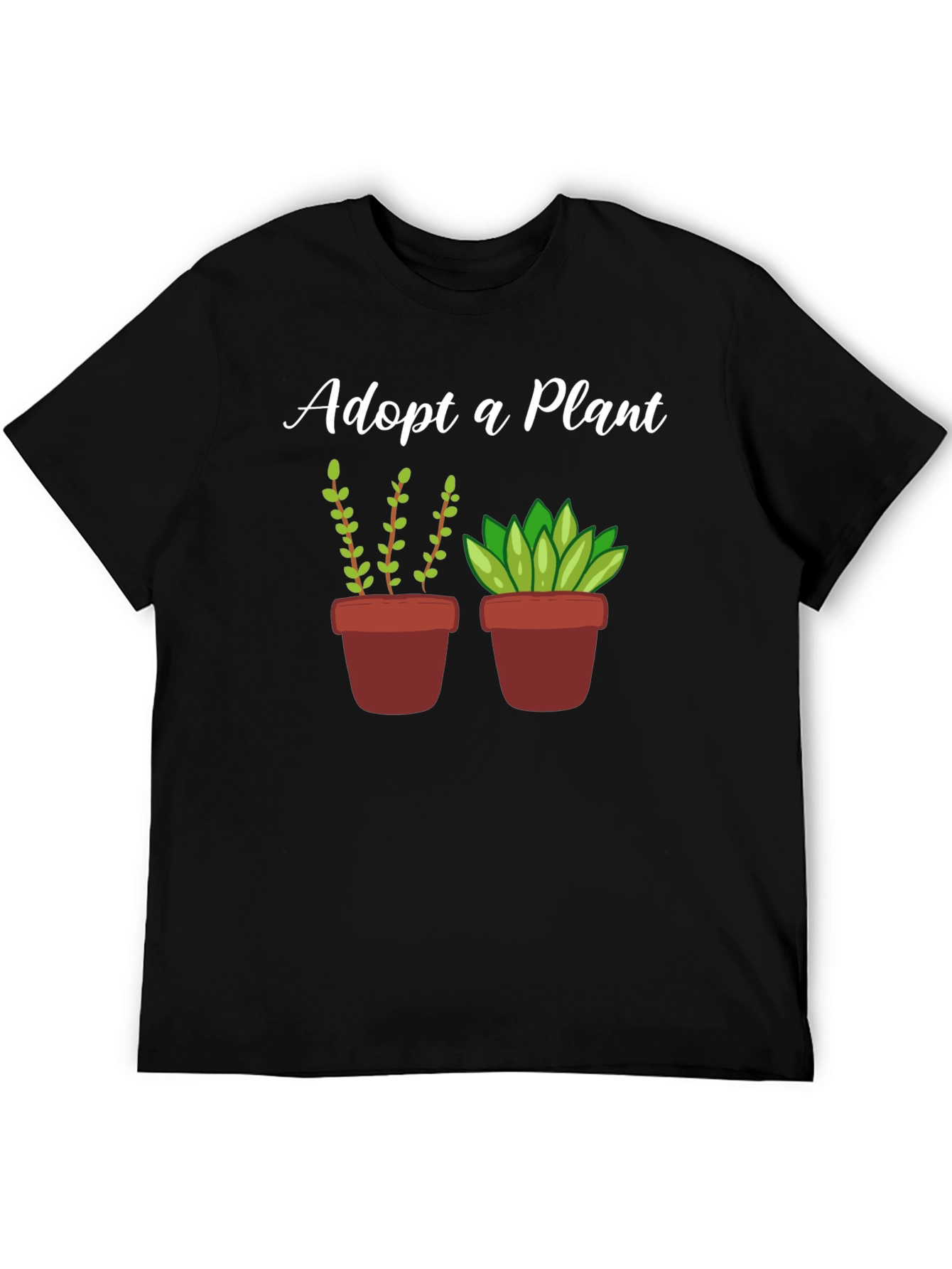 Black Adopt a Plant Graphic T-Shirt view 5