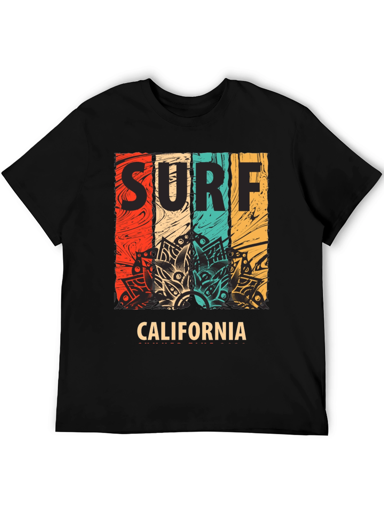 Black Surf California Graphic Tee view 5