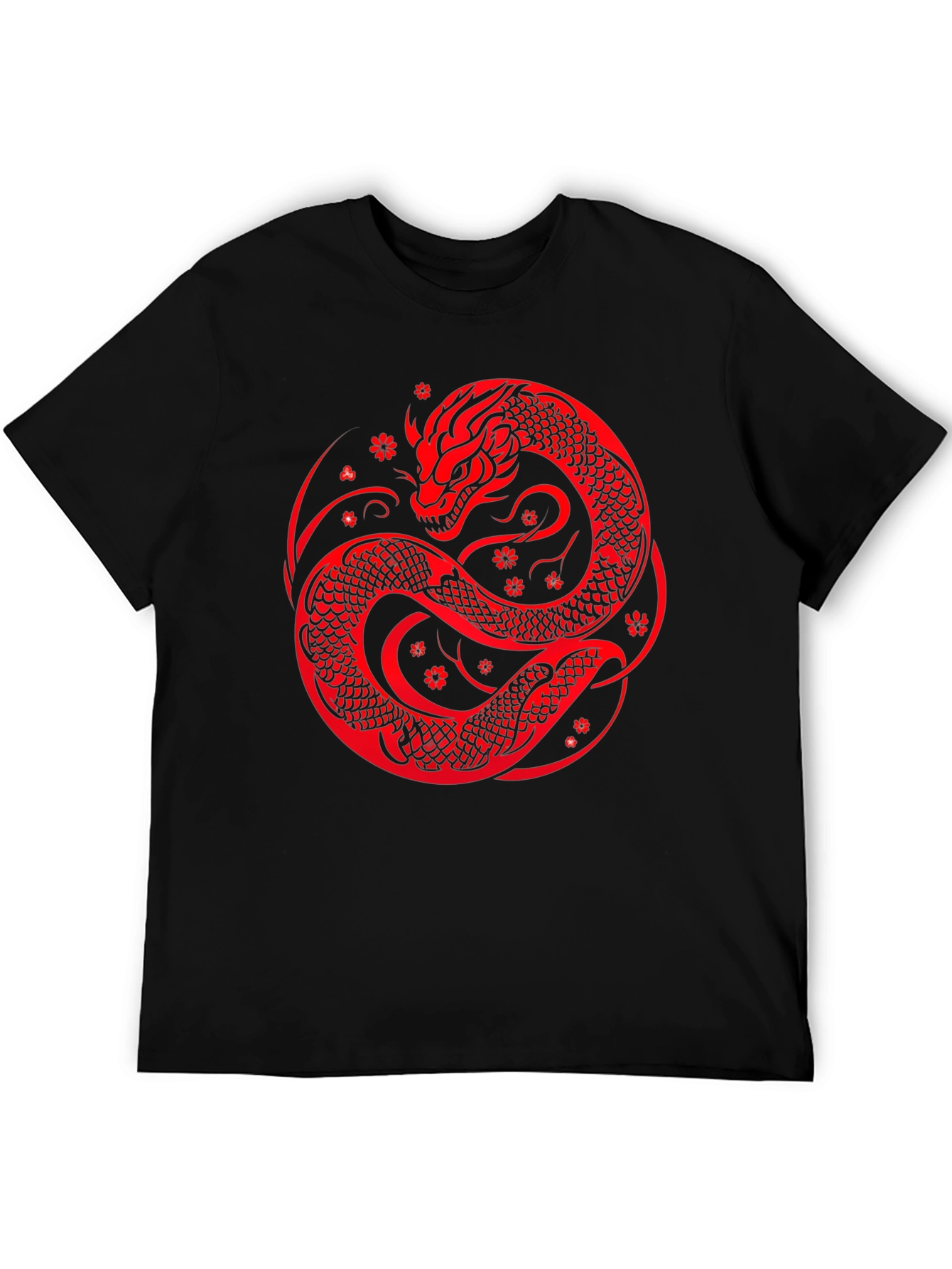 Black Dragon Circle Graphic Tee view 5