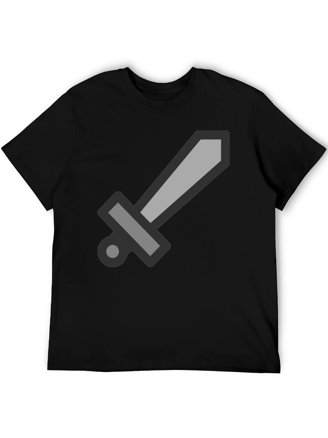 Black Sword Graphic Tee - Stylish Black Cotton T-Shirt view 5