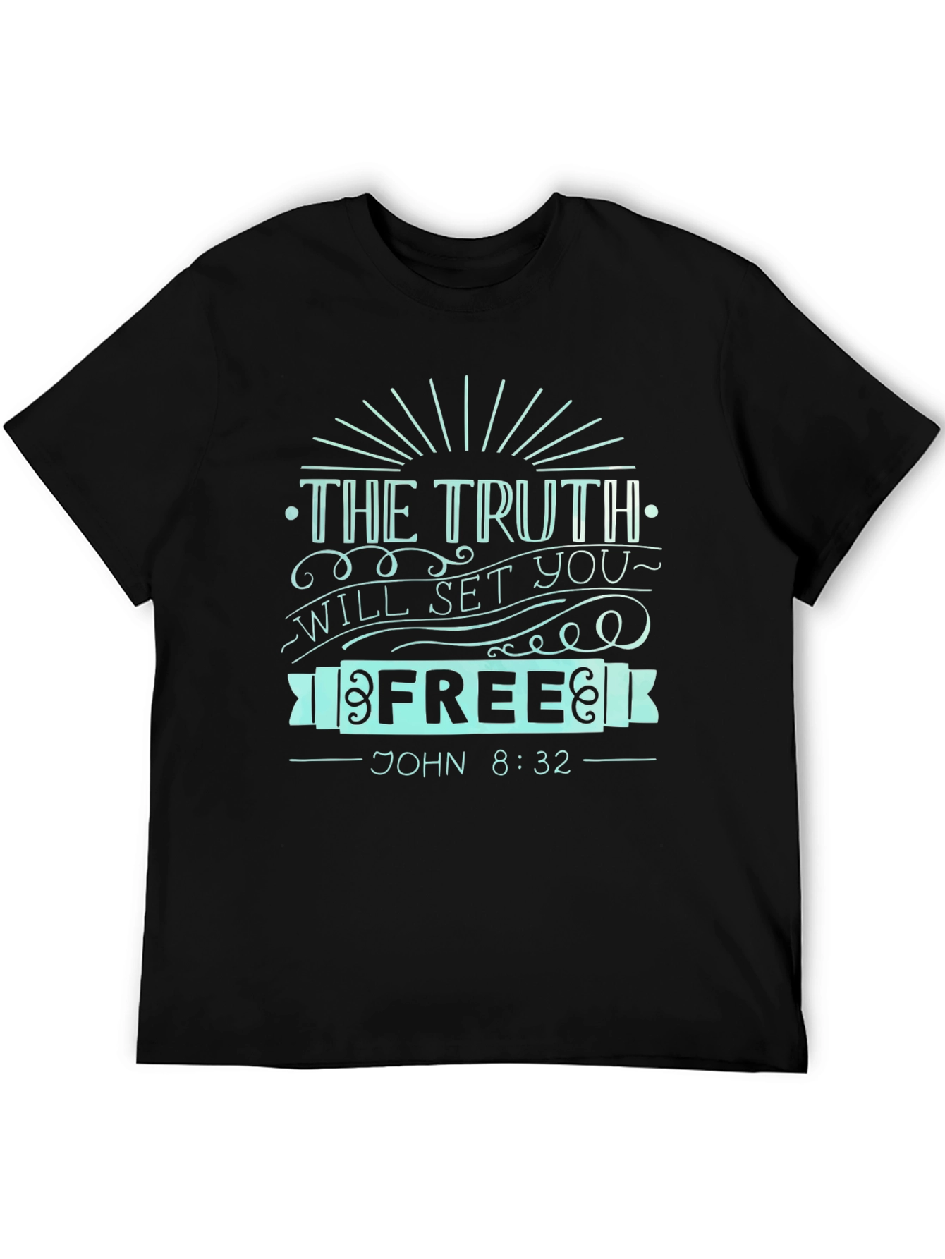 Black The Truth Will Set You Free Graphic Tee view 5