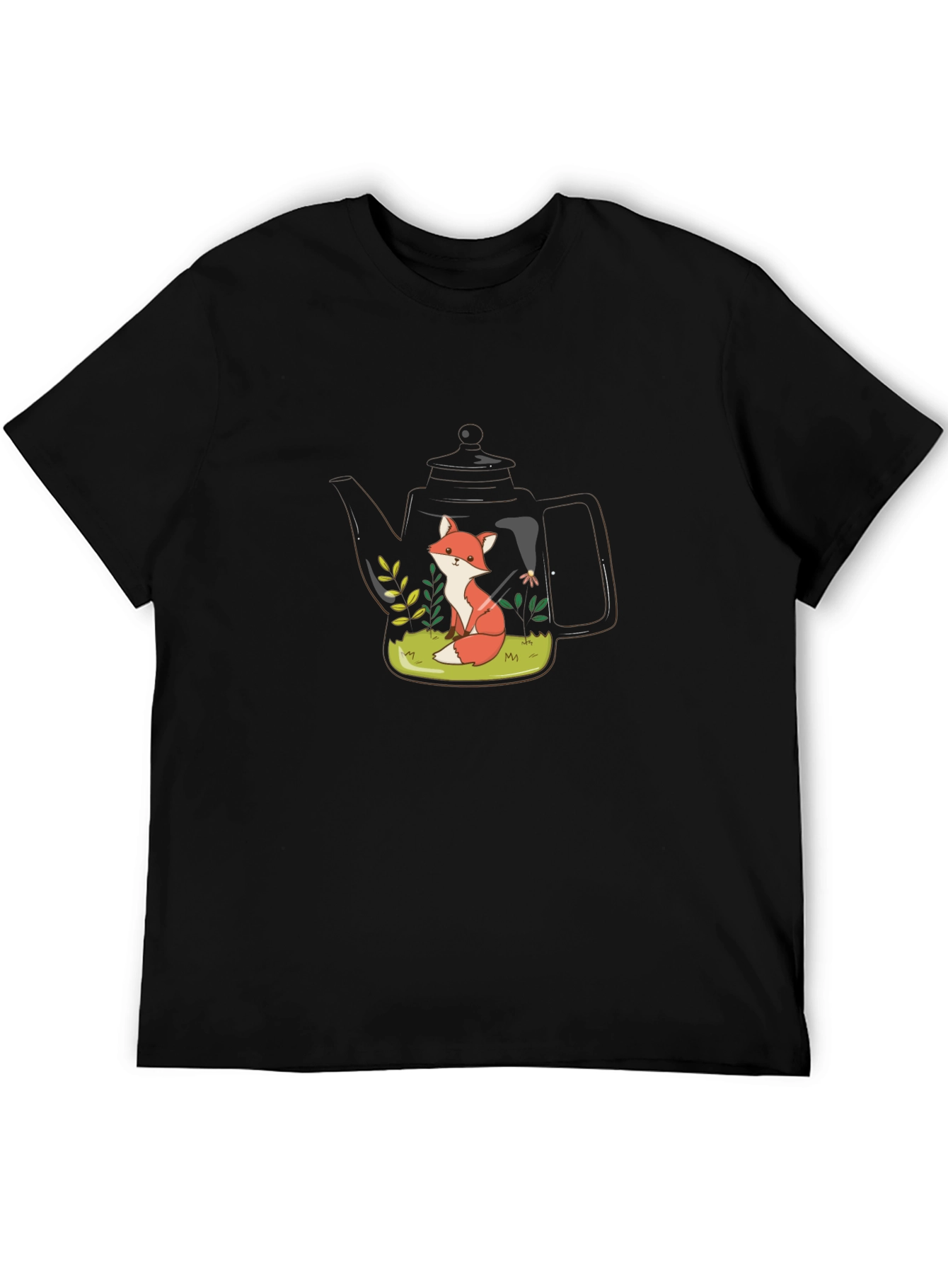 Black Fox Teapot Graphic Tee view 5