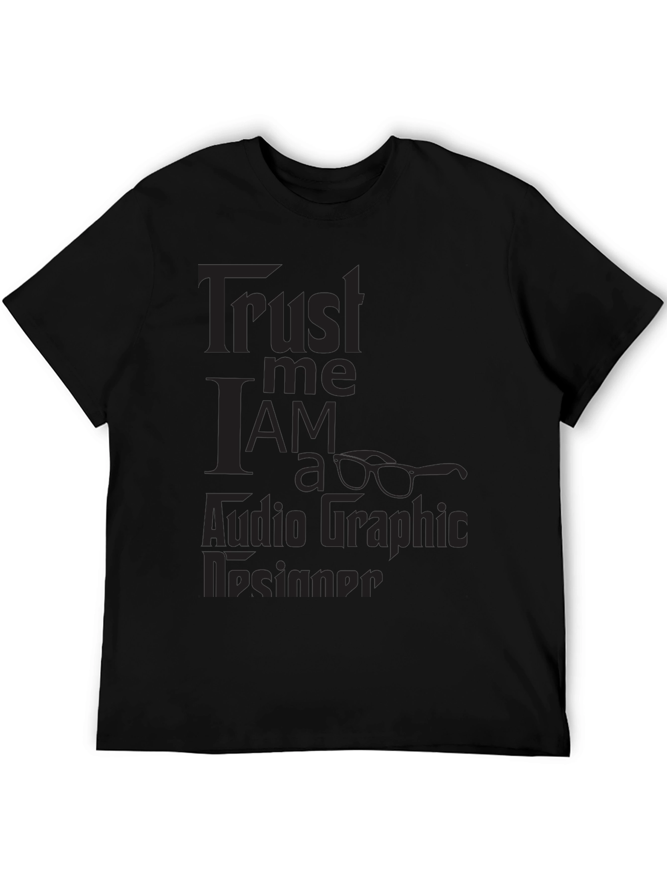 Black Trust Me I'm a Graphic Designer Black T-Shirt view 5