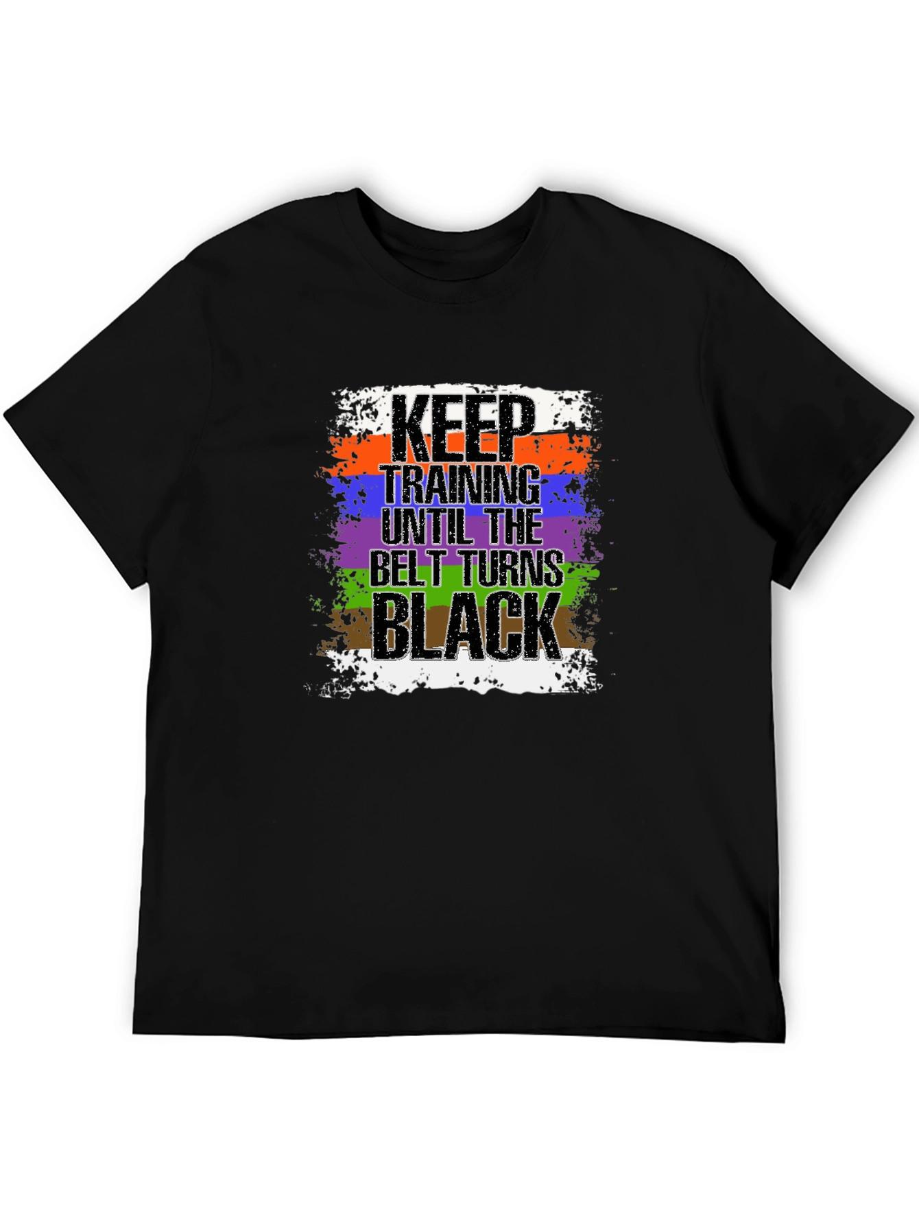 Black Keep Training Until Black Belt T-Shirt Jiu Jitsu view 5