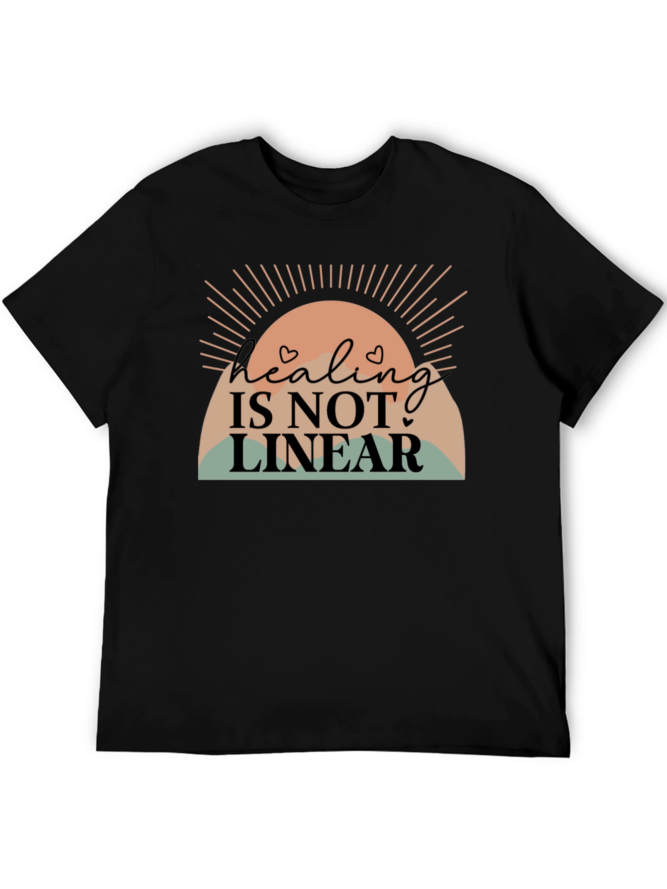 Black Healing Is Not Linear Graphic Tee view 5