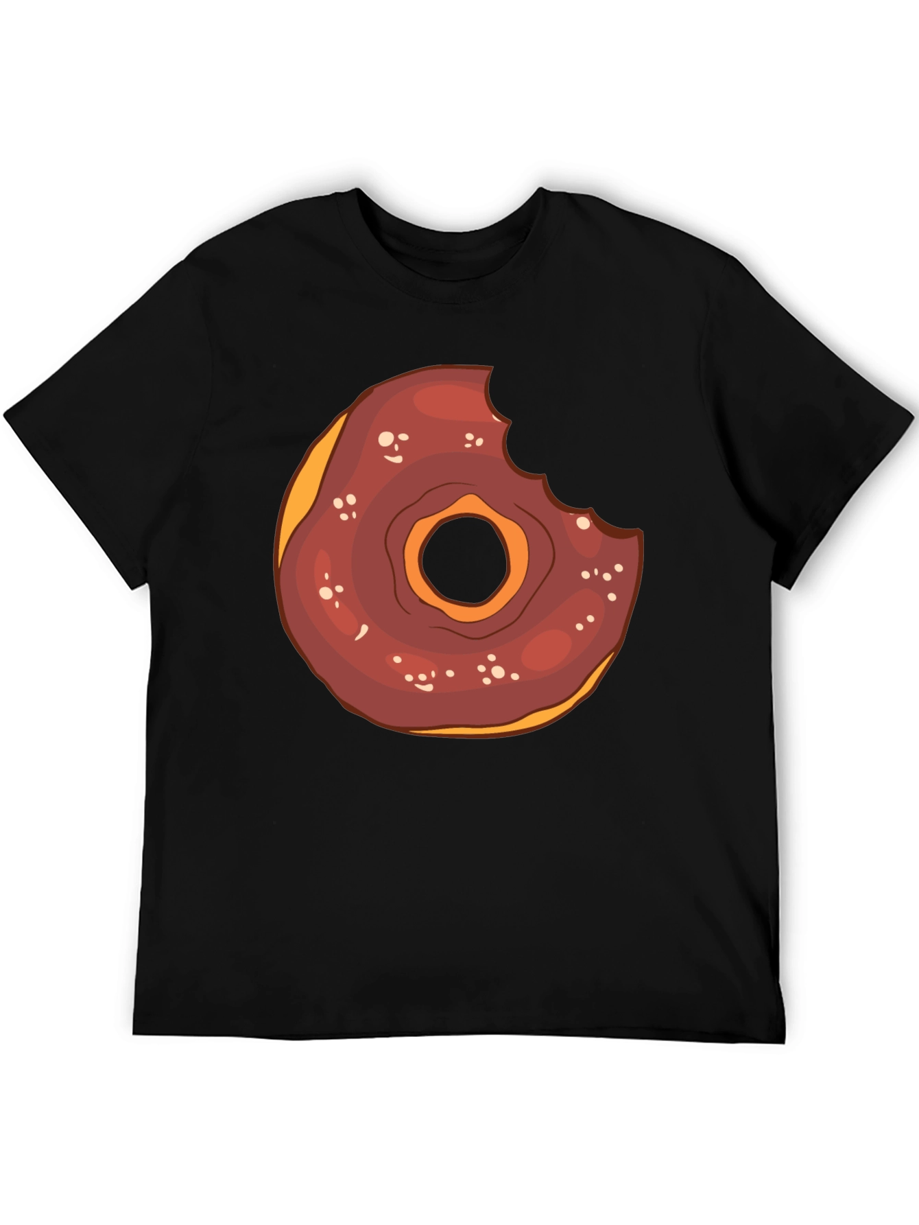 Black Donut Graphic Tee - Funny Dessert T-Shirt view 5