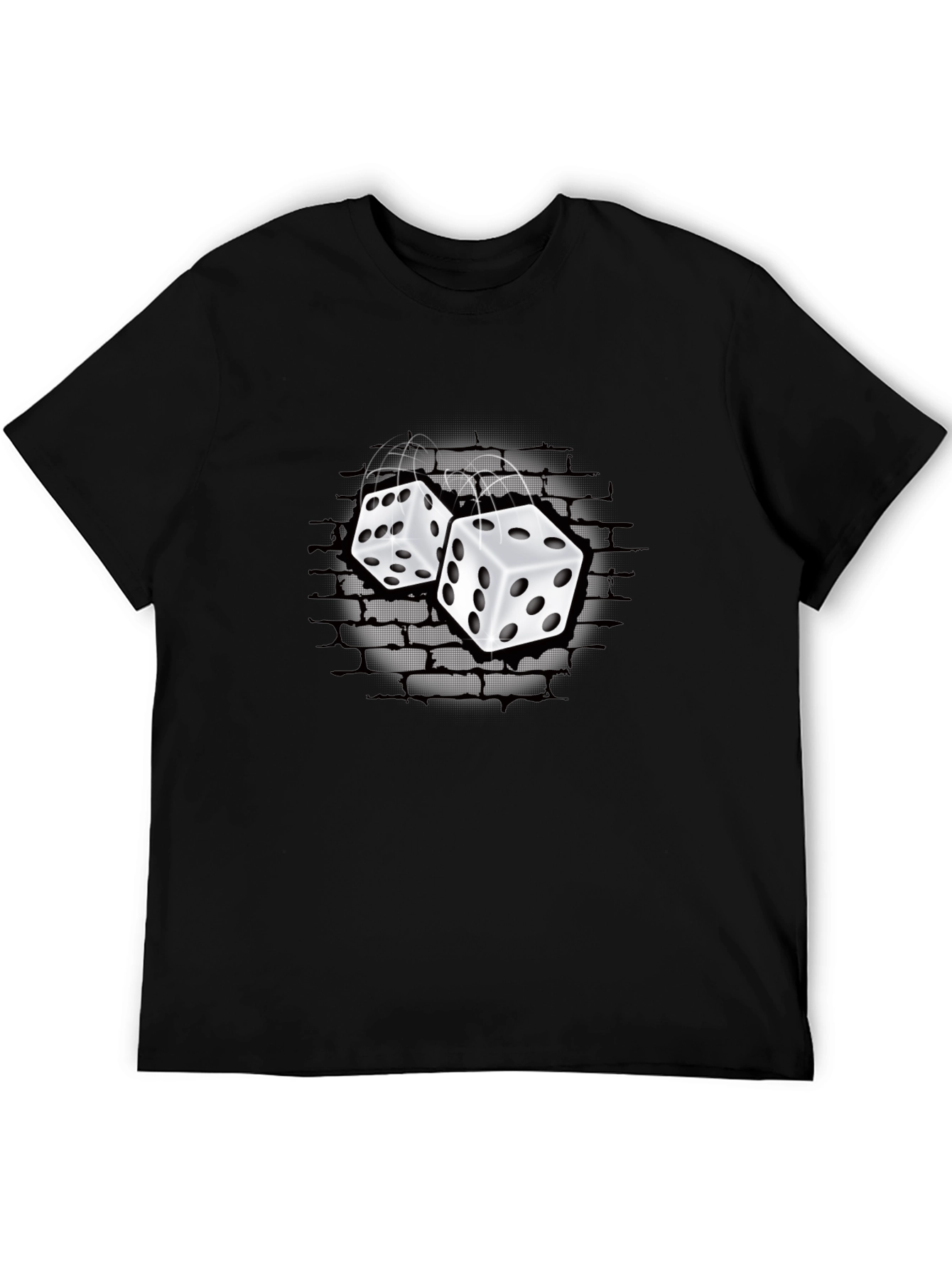 Black Rolling Dice Graphic T-Shirt - Black view 5