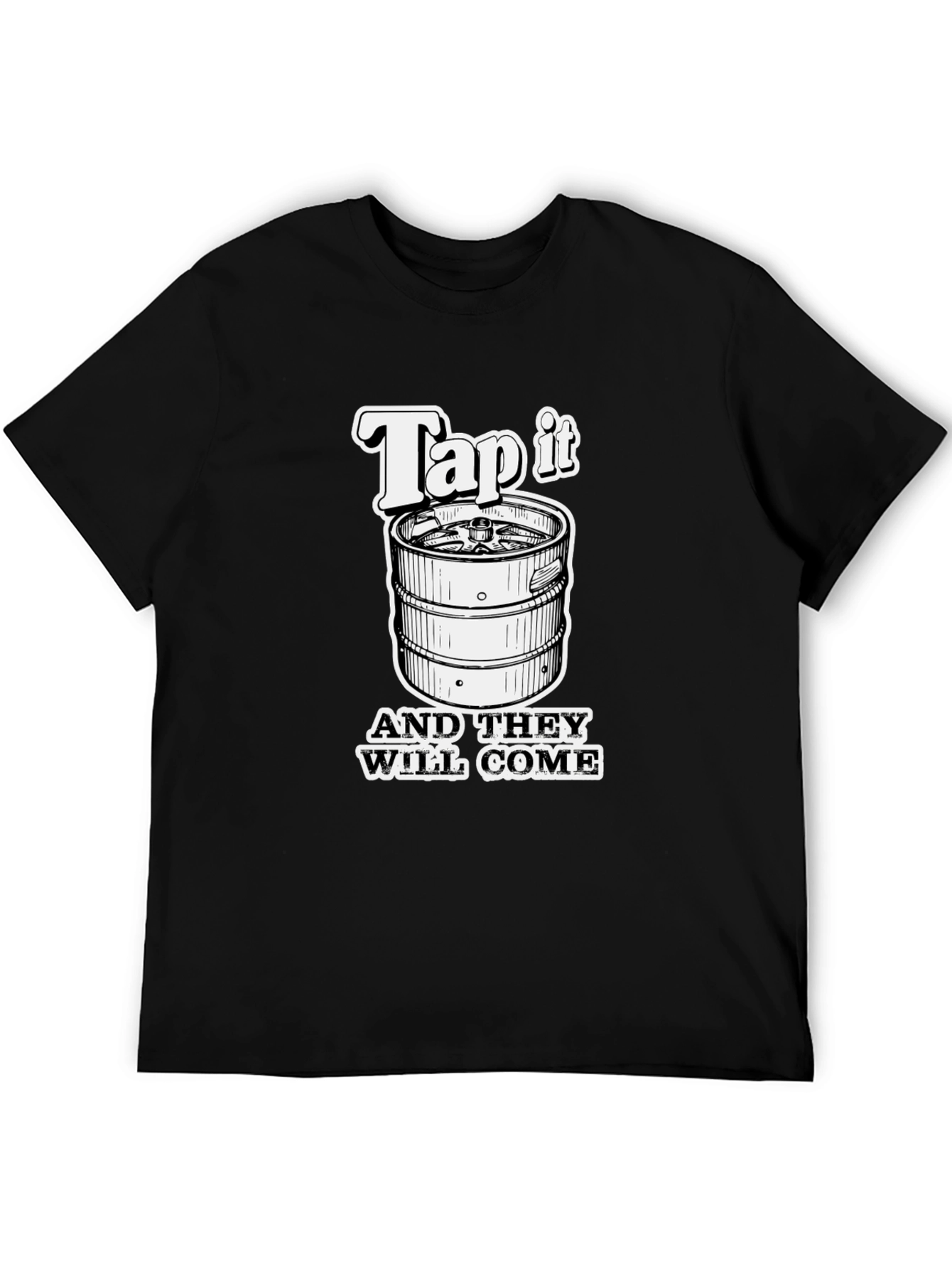 Black Tap It Funny Beer Keg T-Shirt view 5