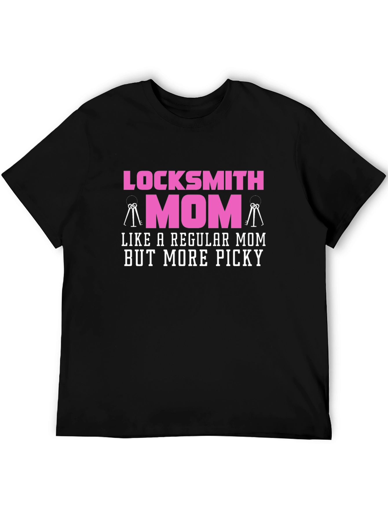 Black Locksmith Mom T-Shirt - Picky Mom Graphic Tee view 5