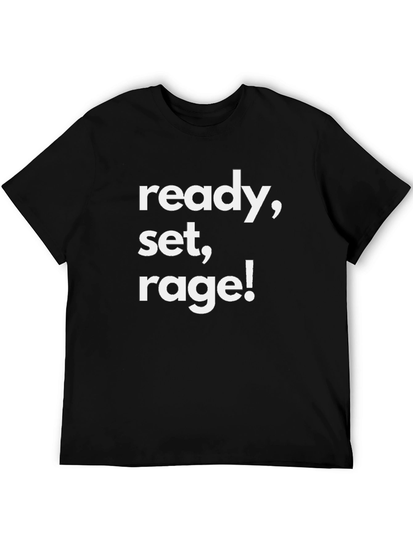 Black Ready Set Rage! Graphic Tee - Black Cotton Blend view 5