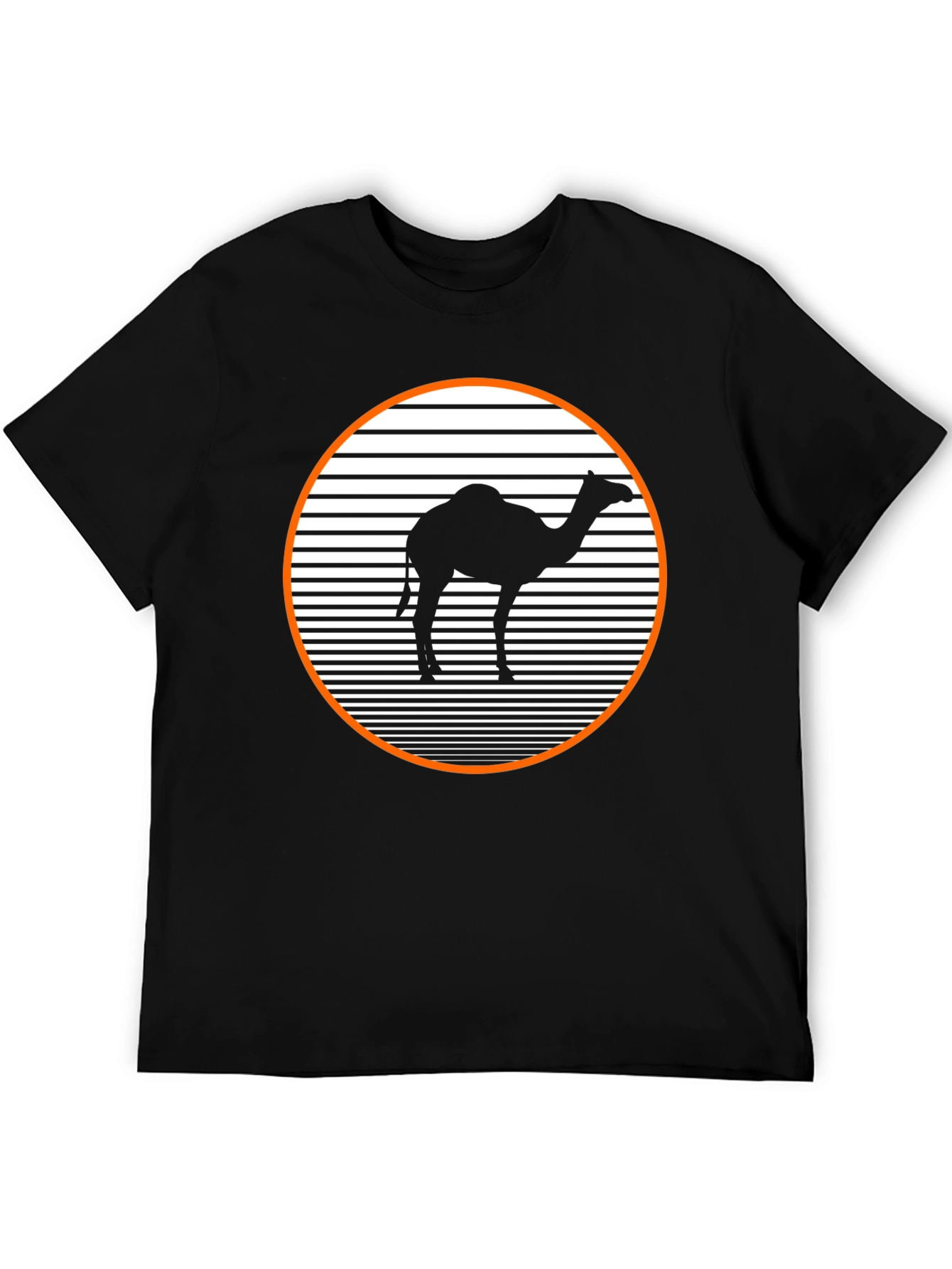Black Retro Camel T-Shirt - Black Graphic Tee view 5