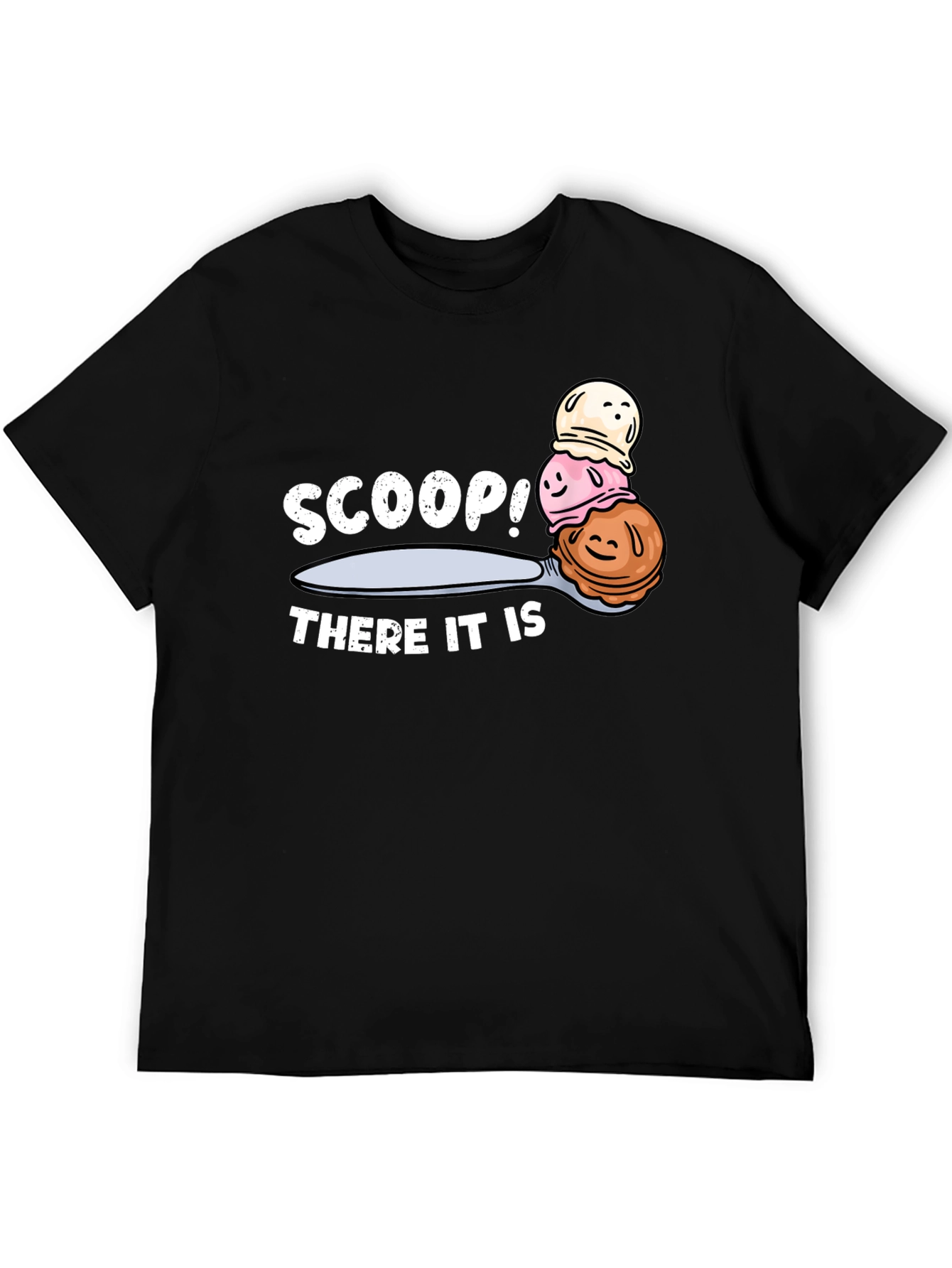 Black Scoop! There It Is Ice Cream T-Shirt view 5