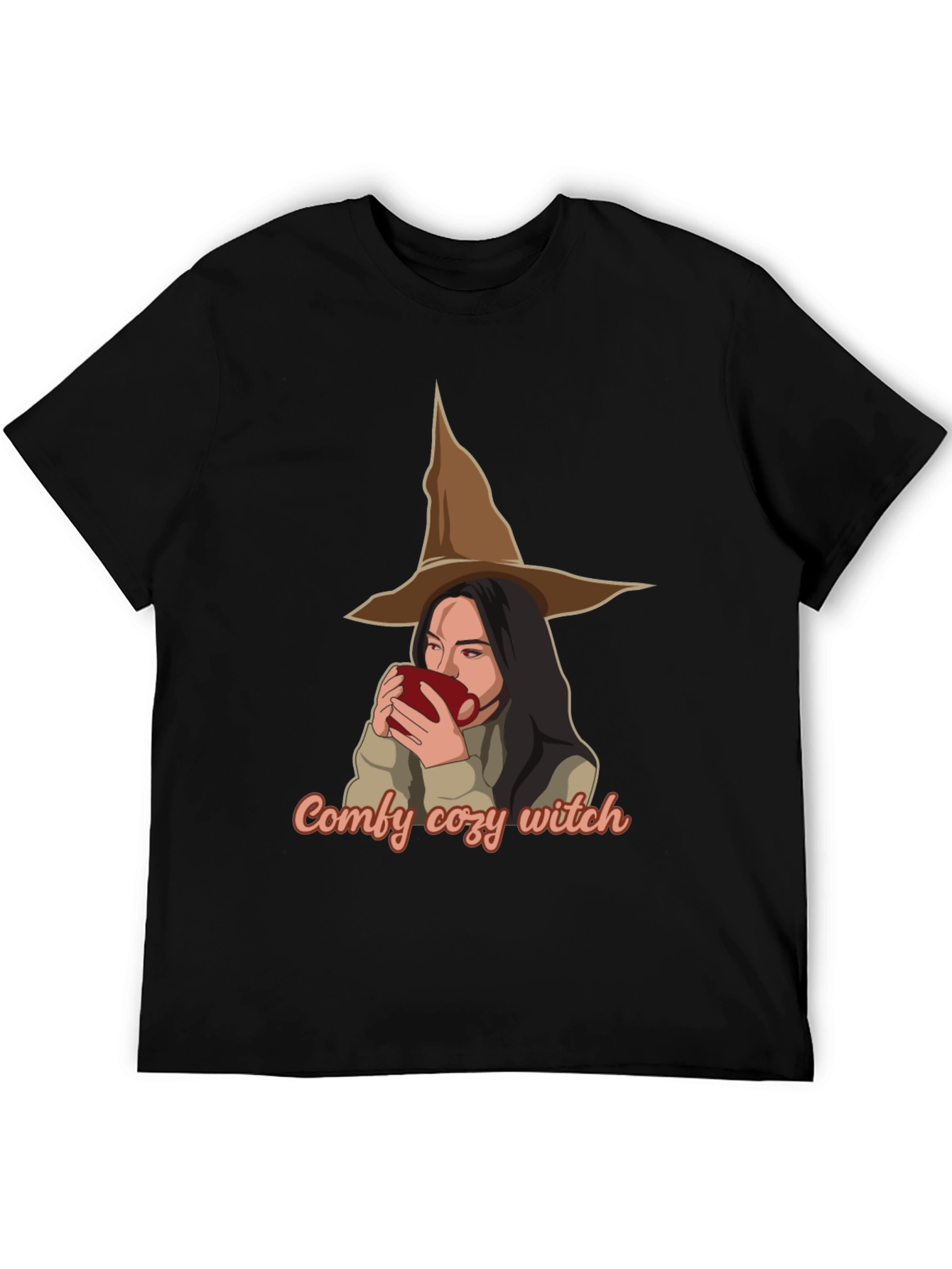 Black Comfy Cozy Witch T-Shirt - Halloween Ready view 5