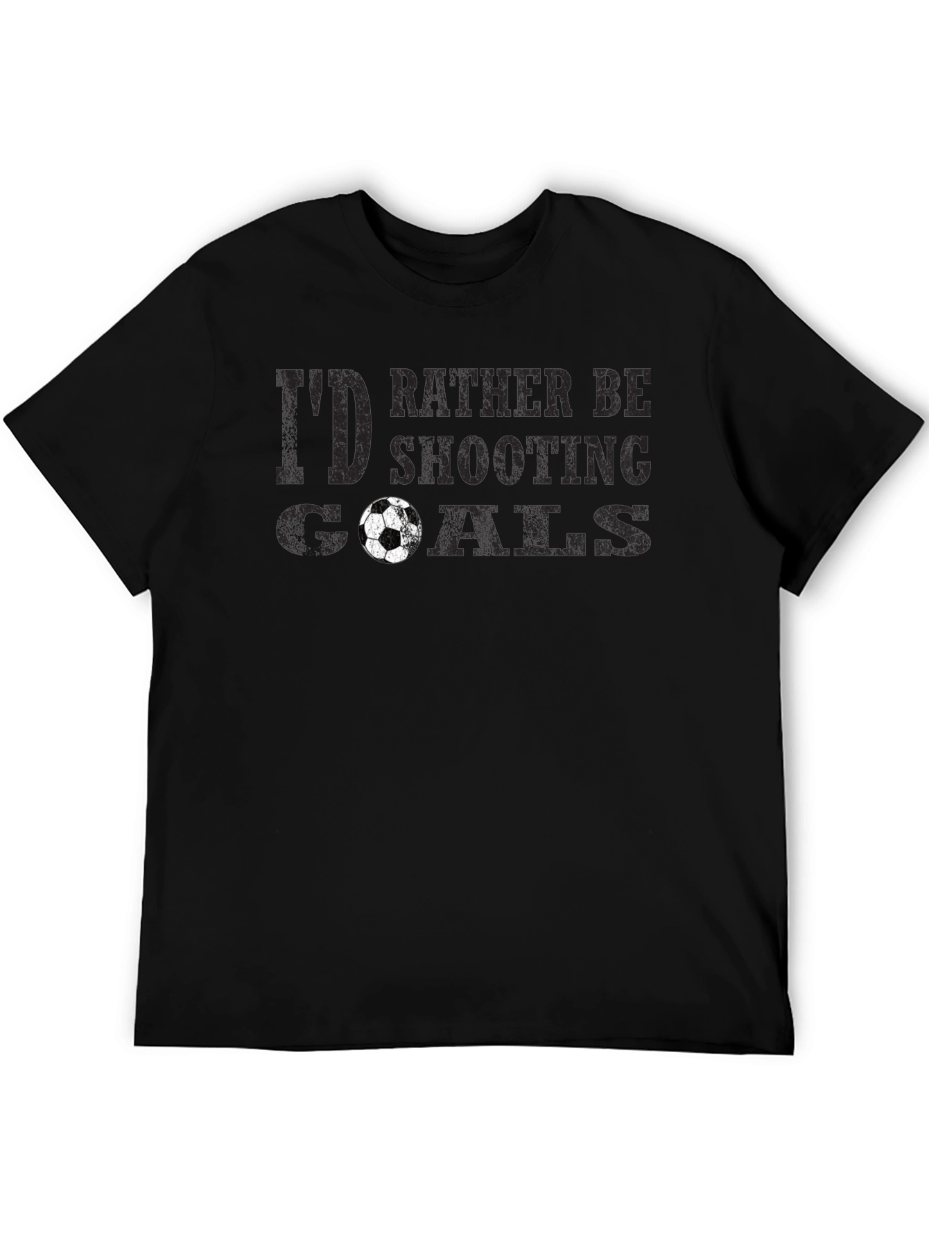 Black Soccer Goals Graphic Tee view 5