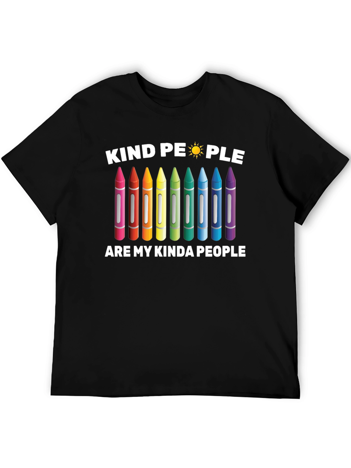 Black Kind People Crayon Graphic T-Shirt view 5