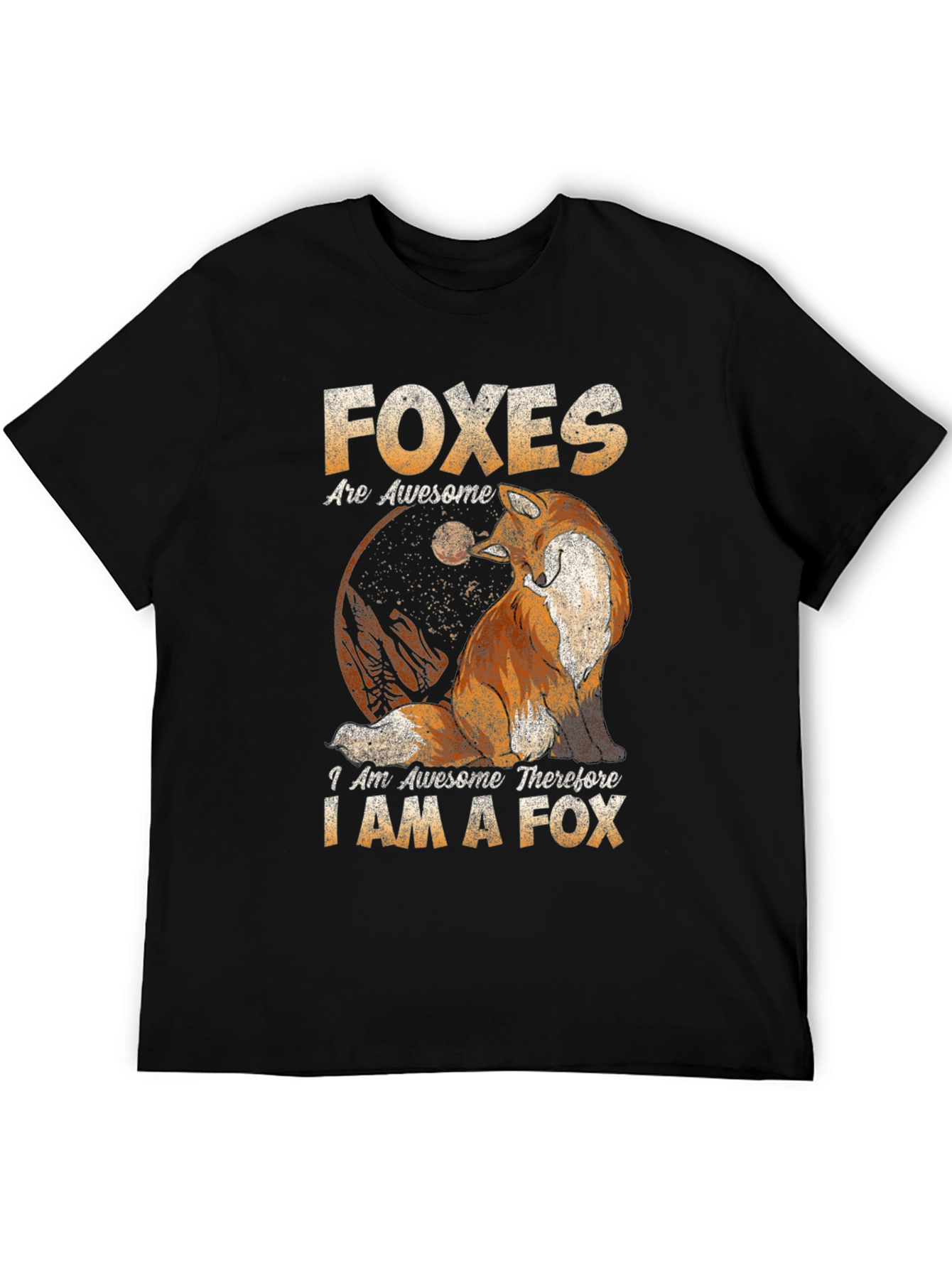 Black Foxes Are Awesome T-Shirt view 5