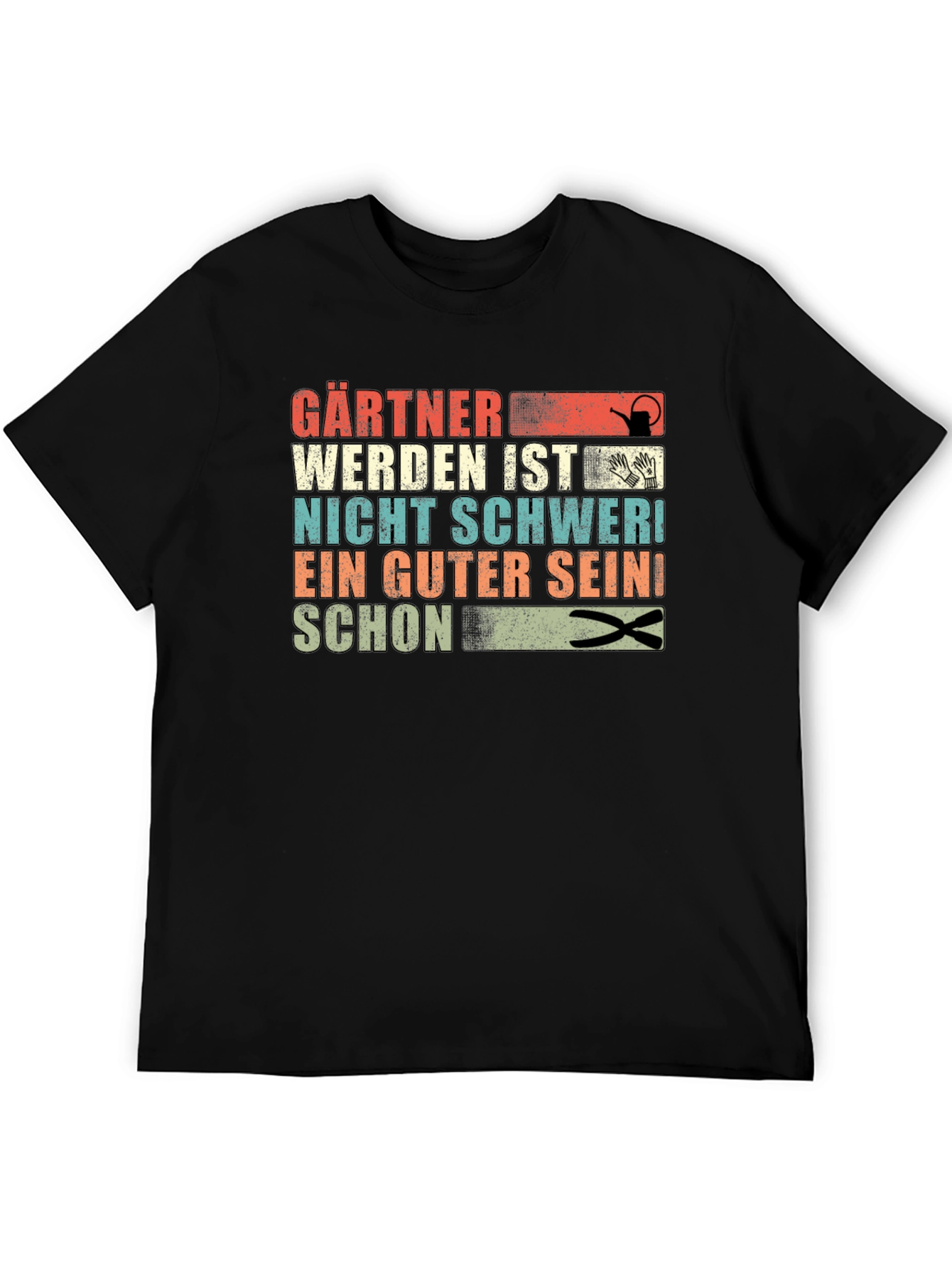 Black Gärtner Werden T-Shirt - Funny Gardener Gift Tee view 5