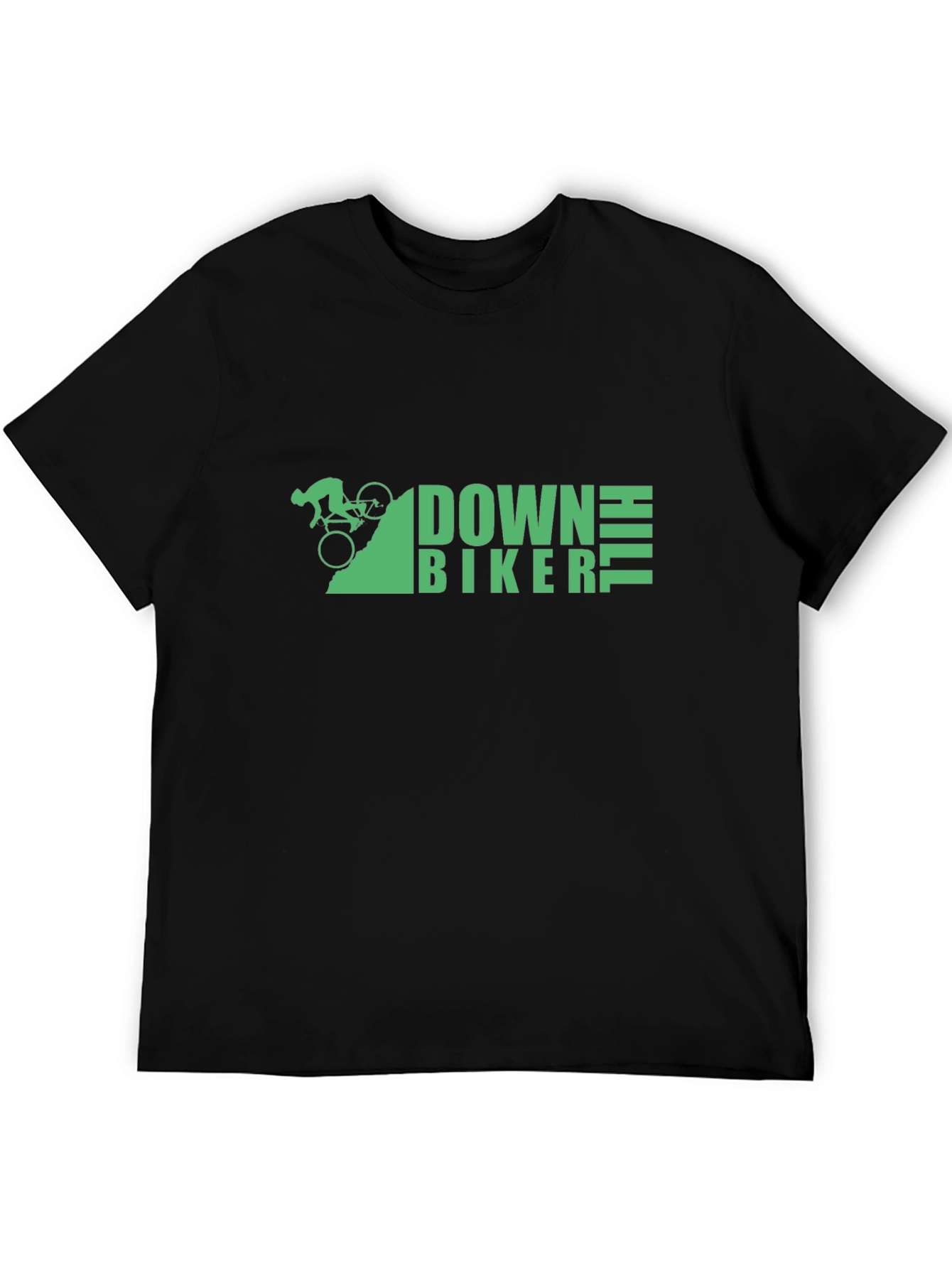 Black Downhill Biker Graphic T-Shirt view 5
