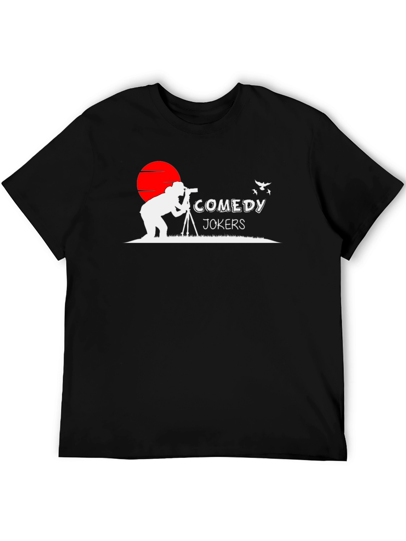 Black Comedy Jokers T-Shirt - Photographer Graphic Tee view 5