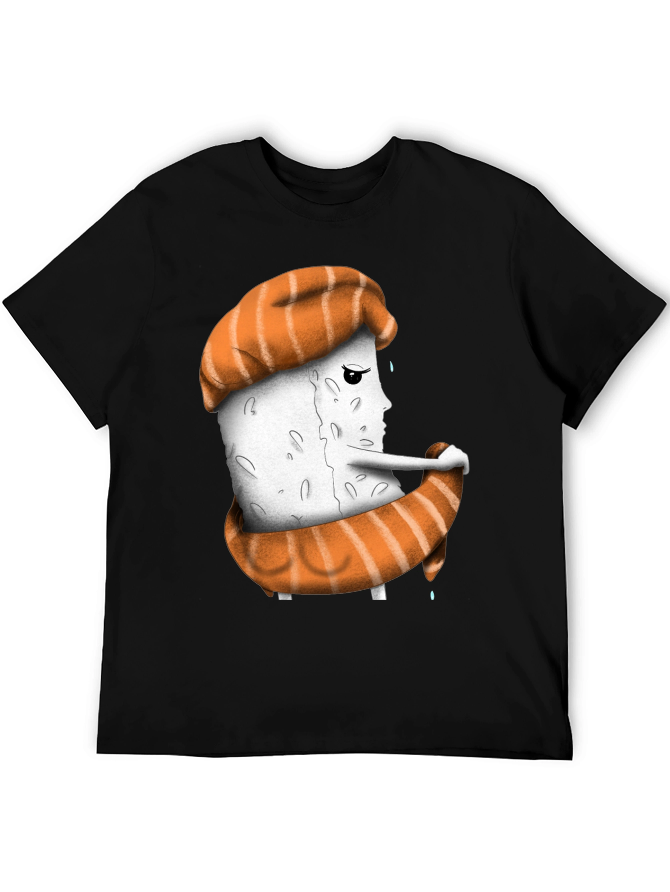 Black Sushi Sadness T-Shirt - Unique Graphic Tee view 5