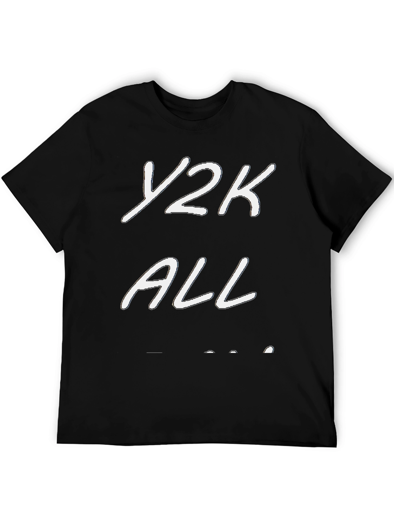 Black Y2K All Graphic Black T-Shirt view 5