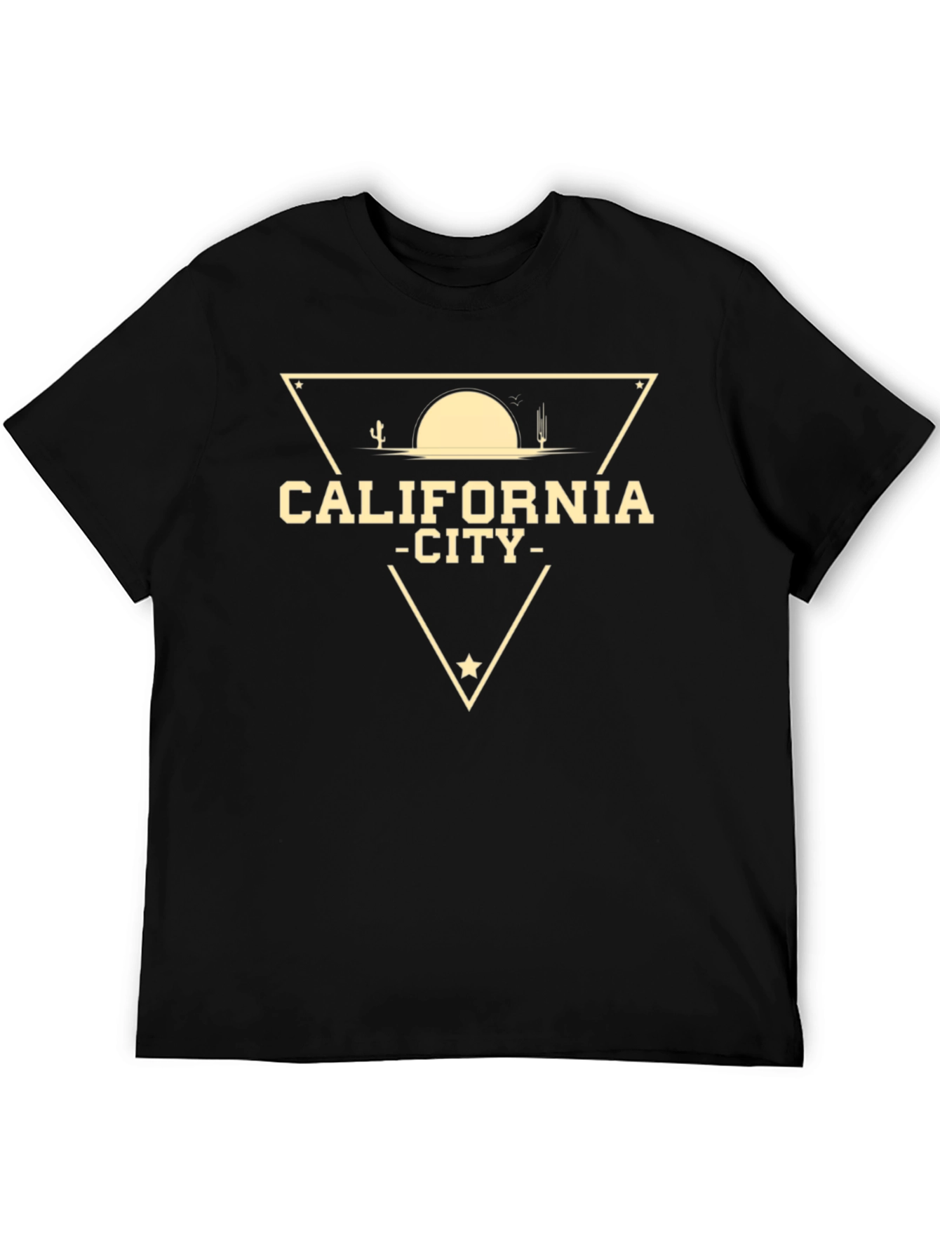 Black California City T-Shirt - Desert Graphic Tee view 5