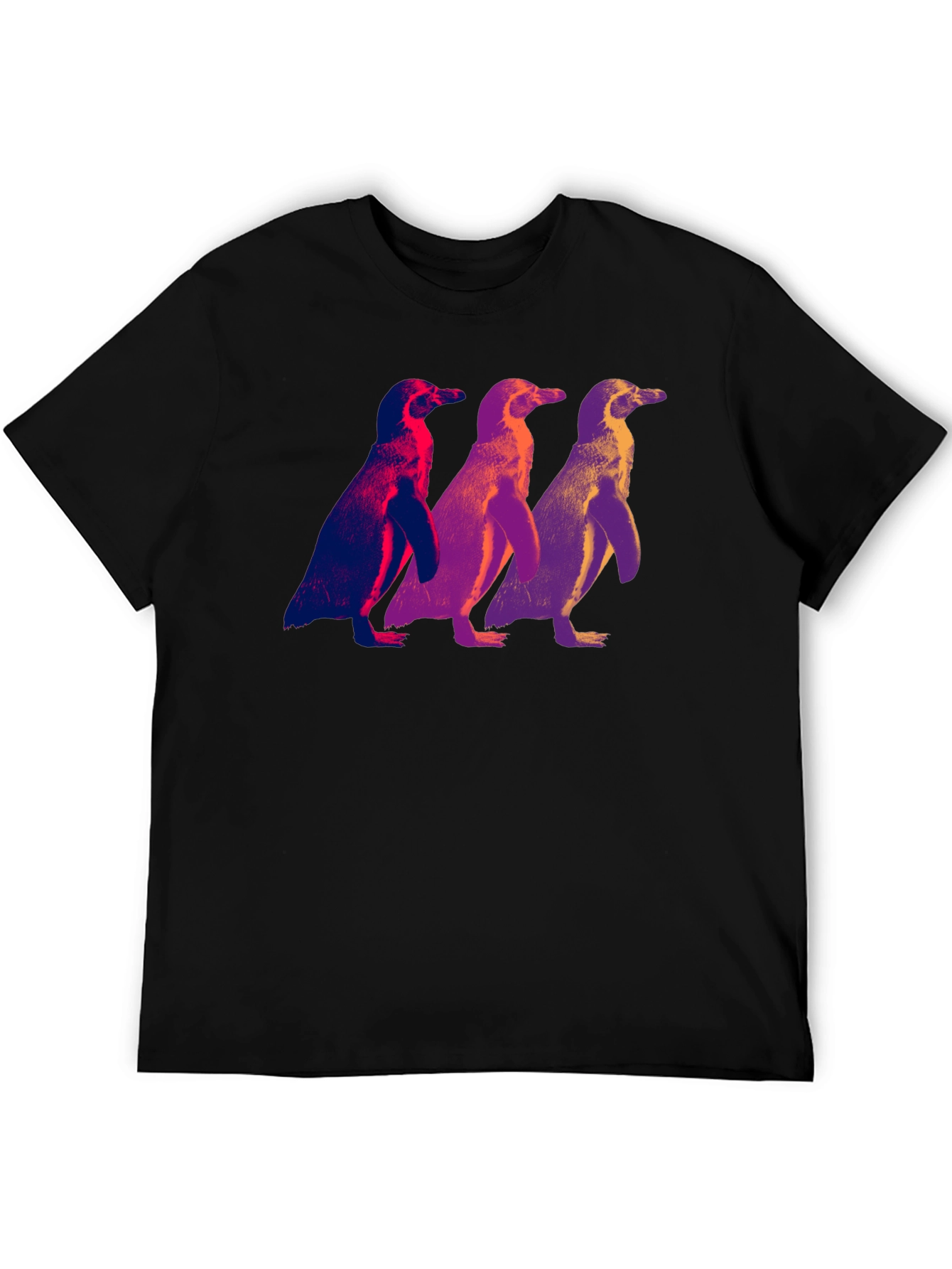 Black Cool Penguin Trio Graphic Tee view 5