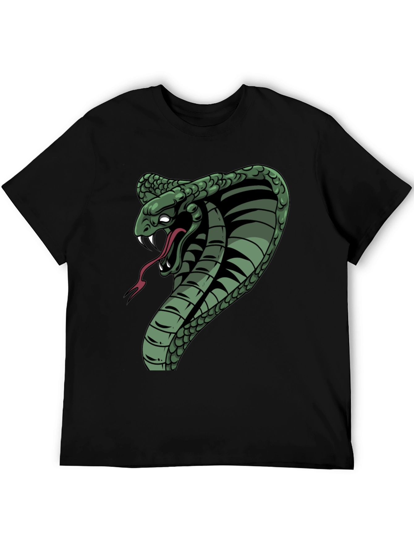 Black Cobra Graphic Tee - Men's Black T-Shirt view 5