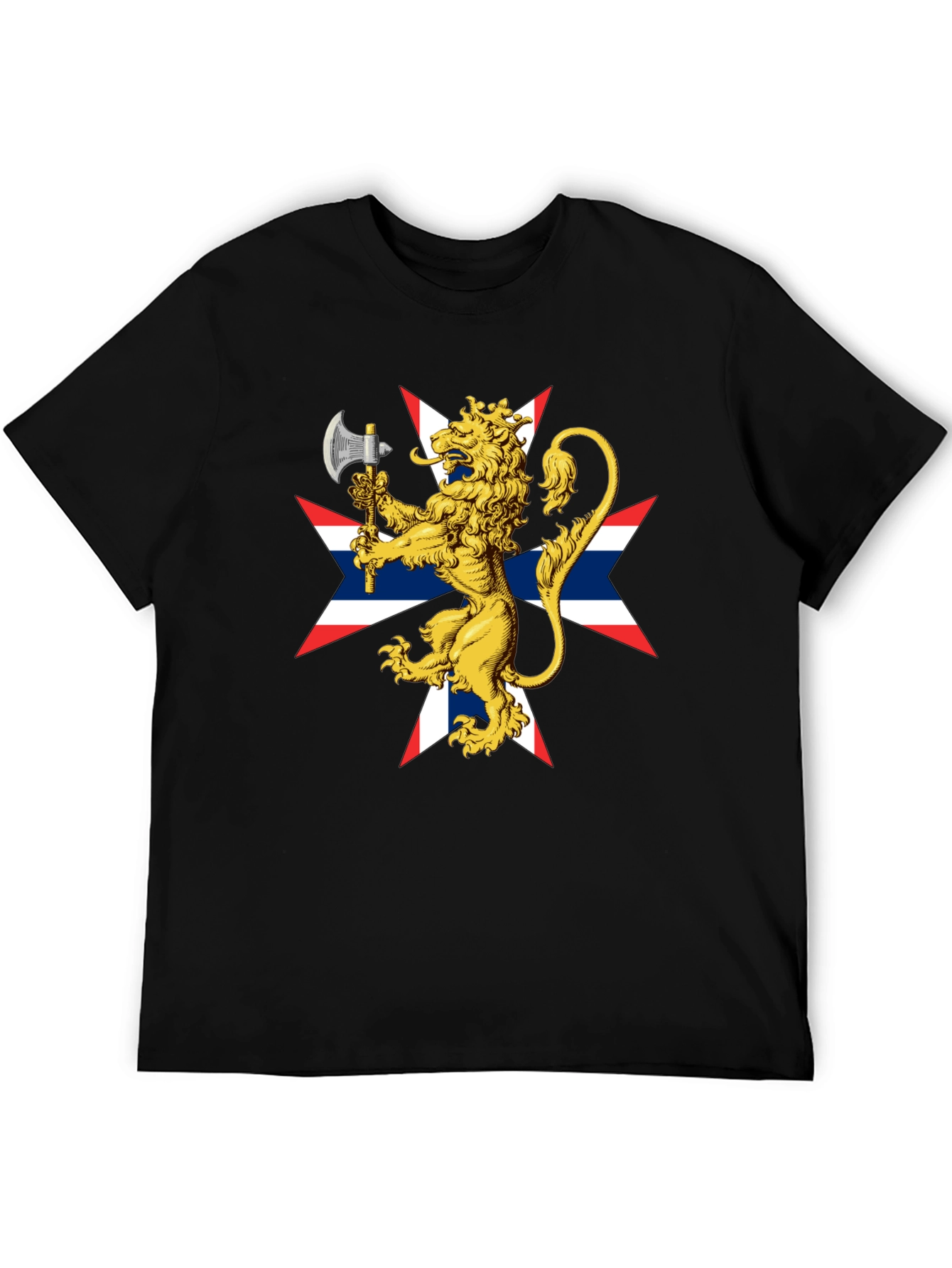 Black Lion Rampant Axe Black T-Shirt view 5