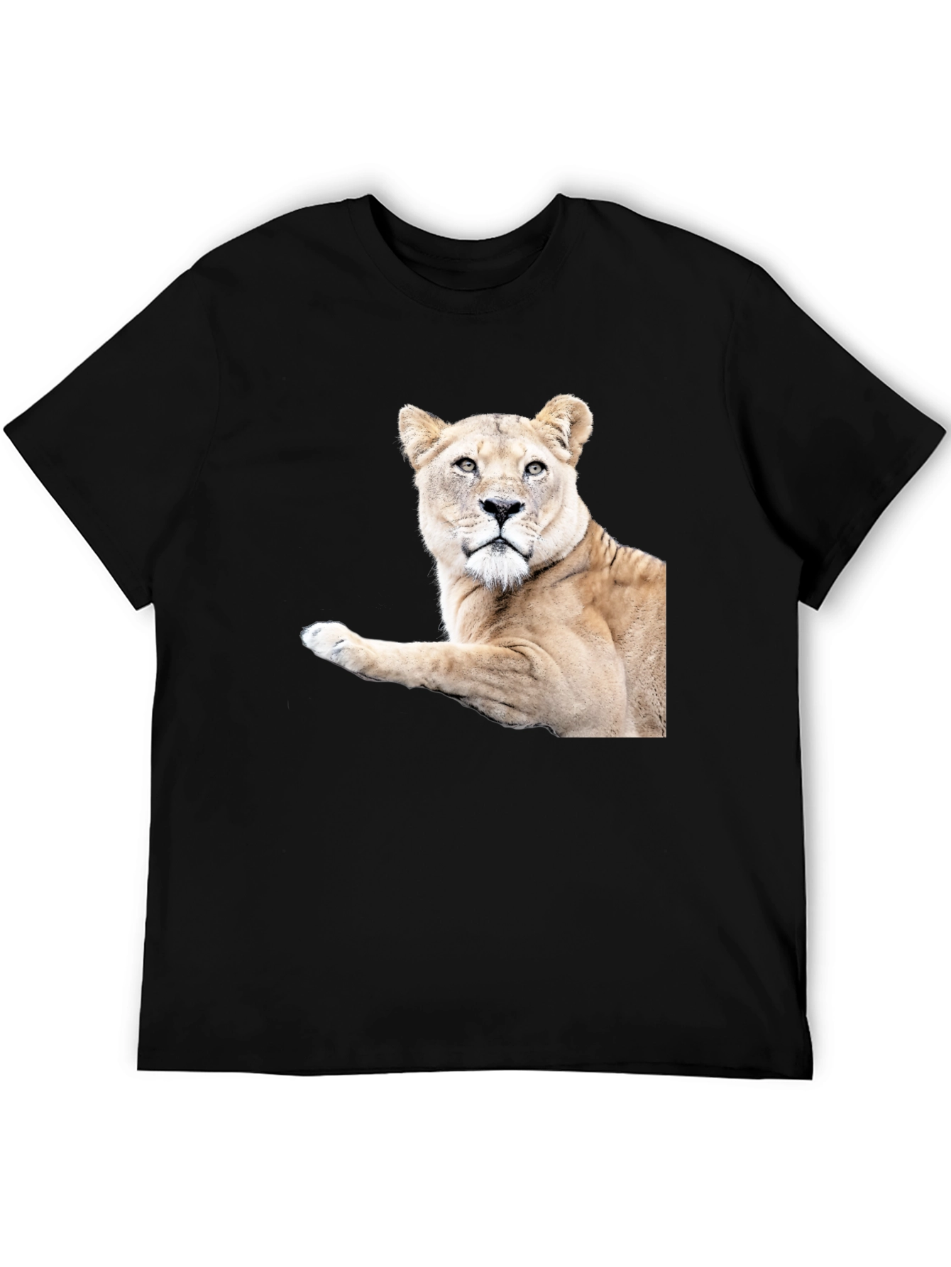 Black Lioness Graphic Tee - Black Unisex T-Shirt view 5
