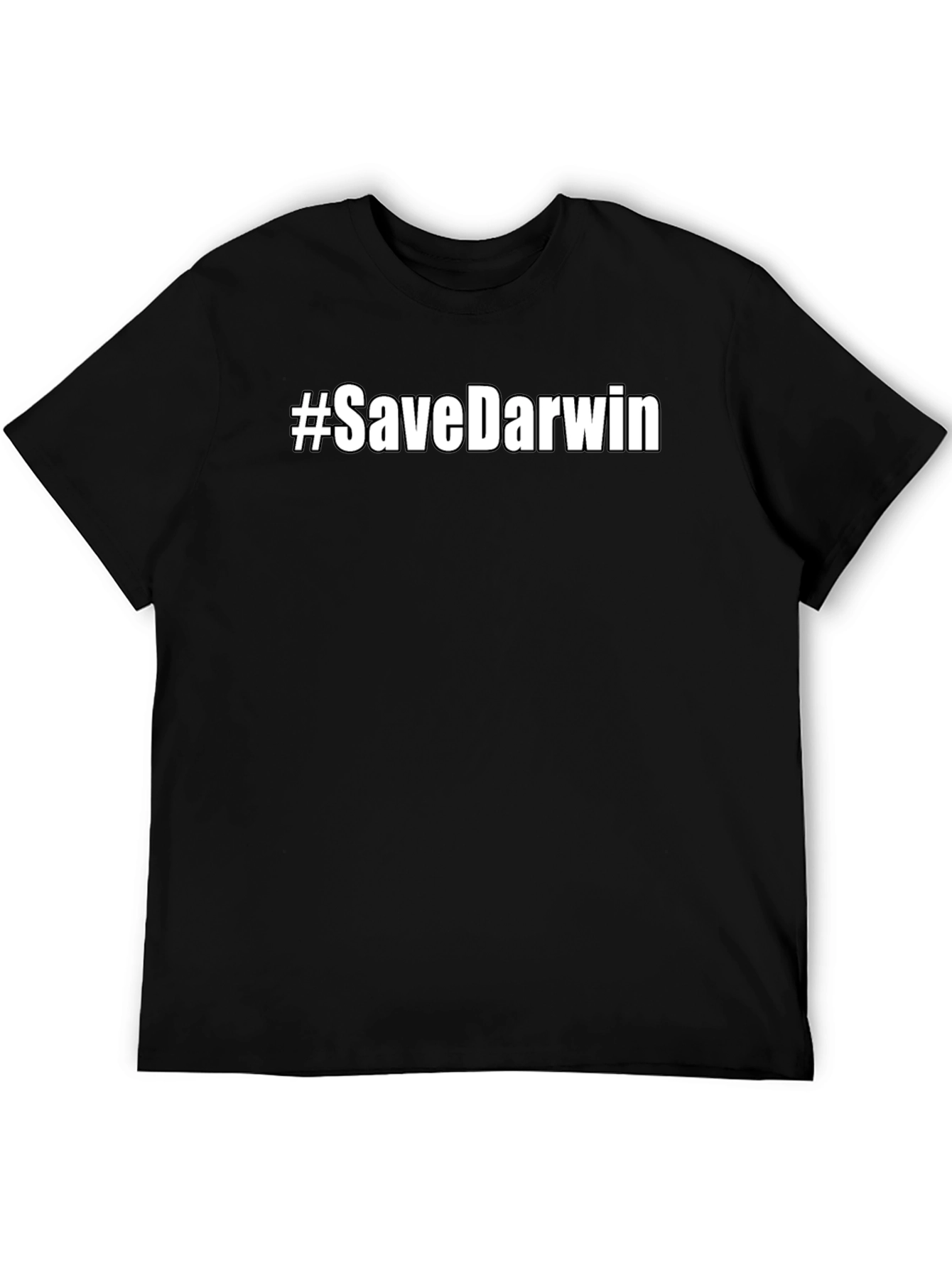 Black #SaveDarwin Black Graphic Tee - Men's Short Sleeve Crew Neck T-Shirt view 5