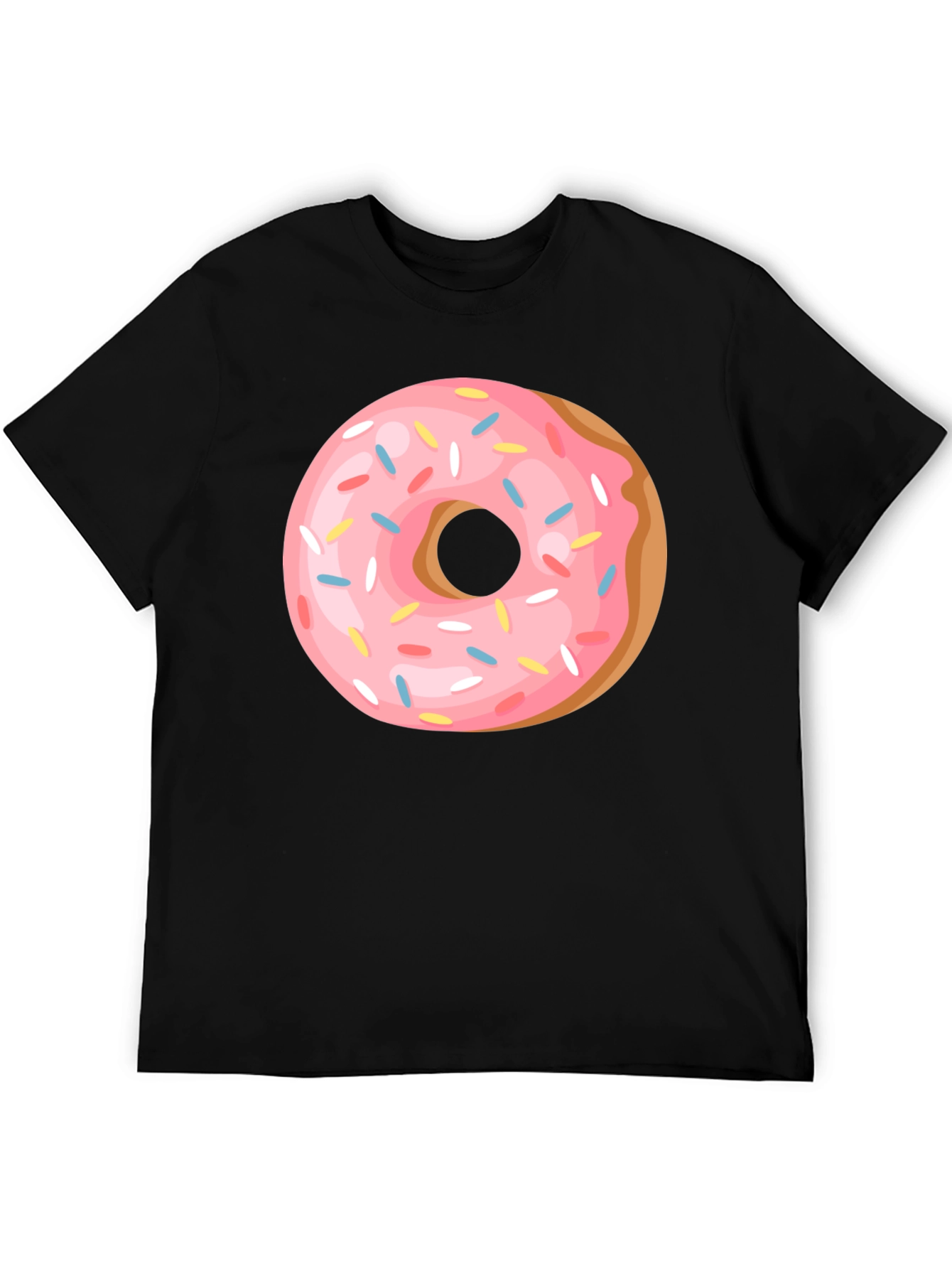 Black Donut Graphic Tee - Casual Black T-Shirt view 5