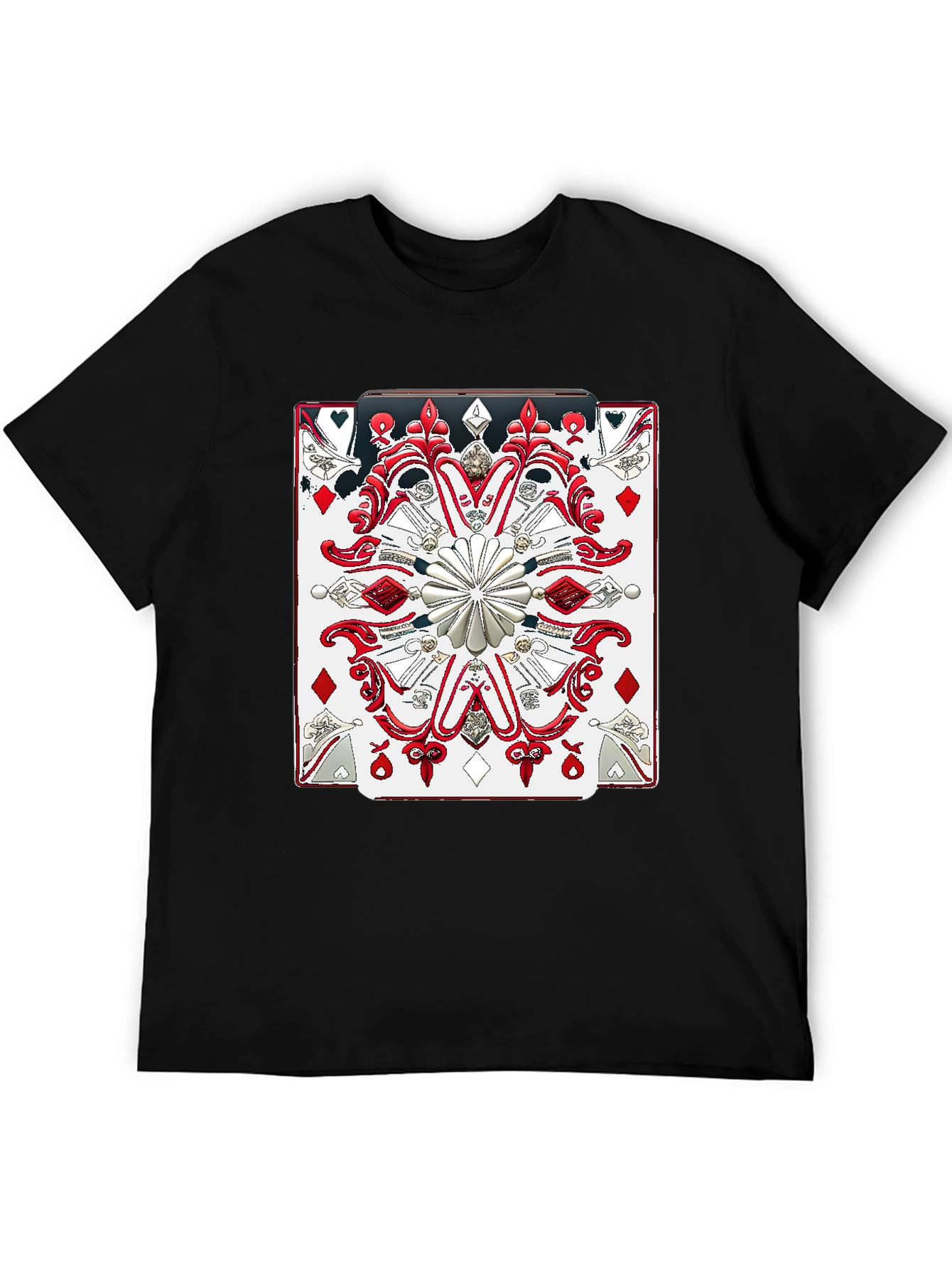 Black Playing Card Graphic Tee - Bold & Unique Design view 5