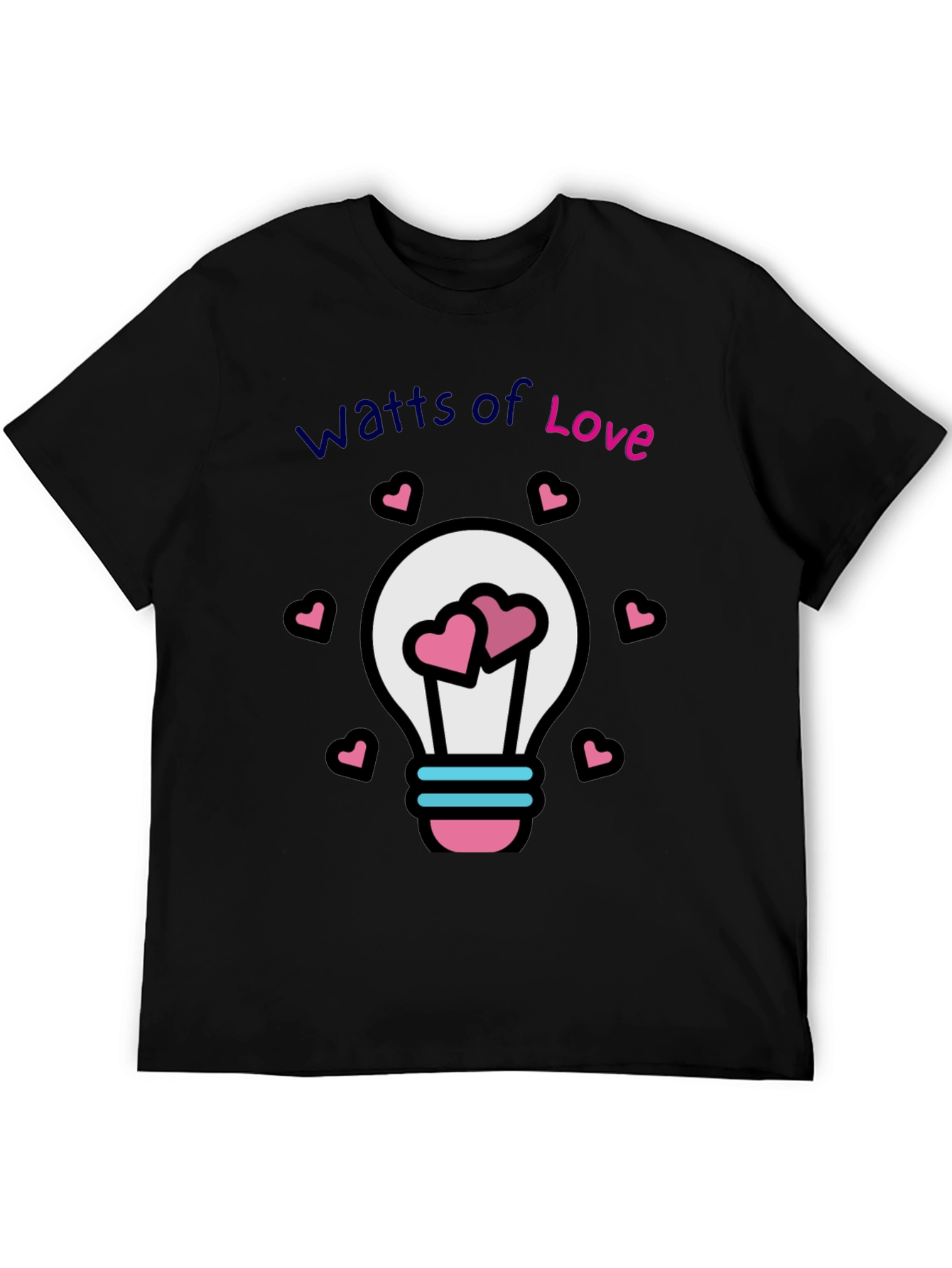 Black Watts of Love T-Shirt view 5
