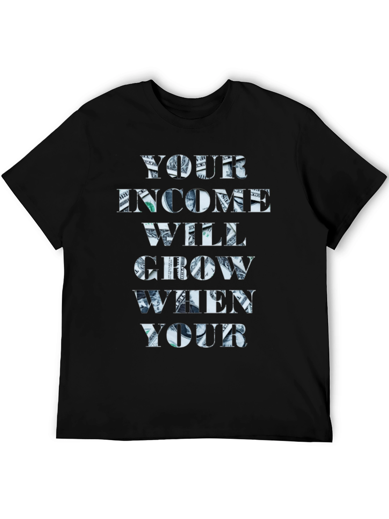 Black Income Growth T-Shirt view 5