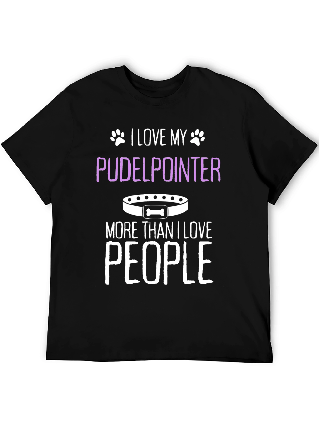 Black I Love My Pudelpointer T-Shirt - Dog Lover Tee view 5