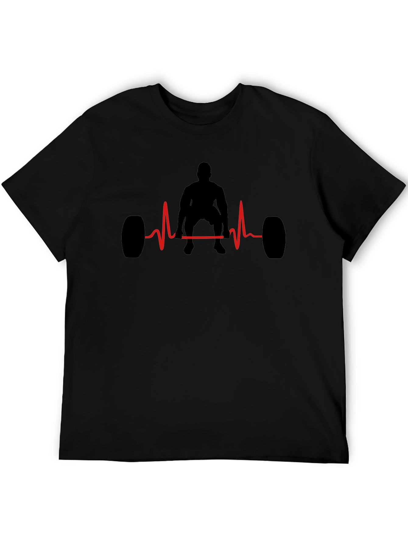 Black Workout Heartbeat T-Shirt view 5