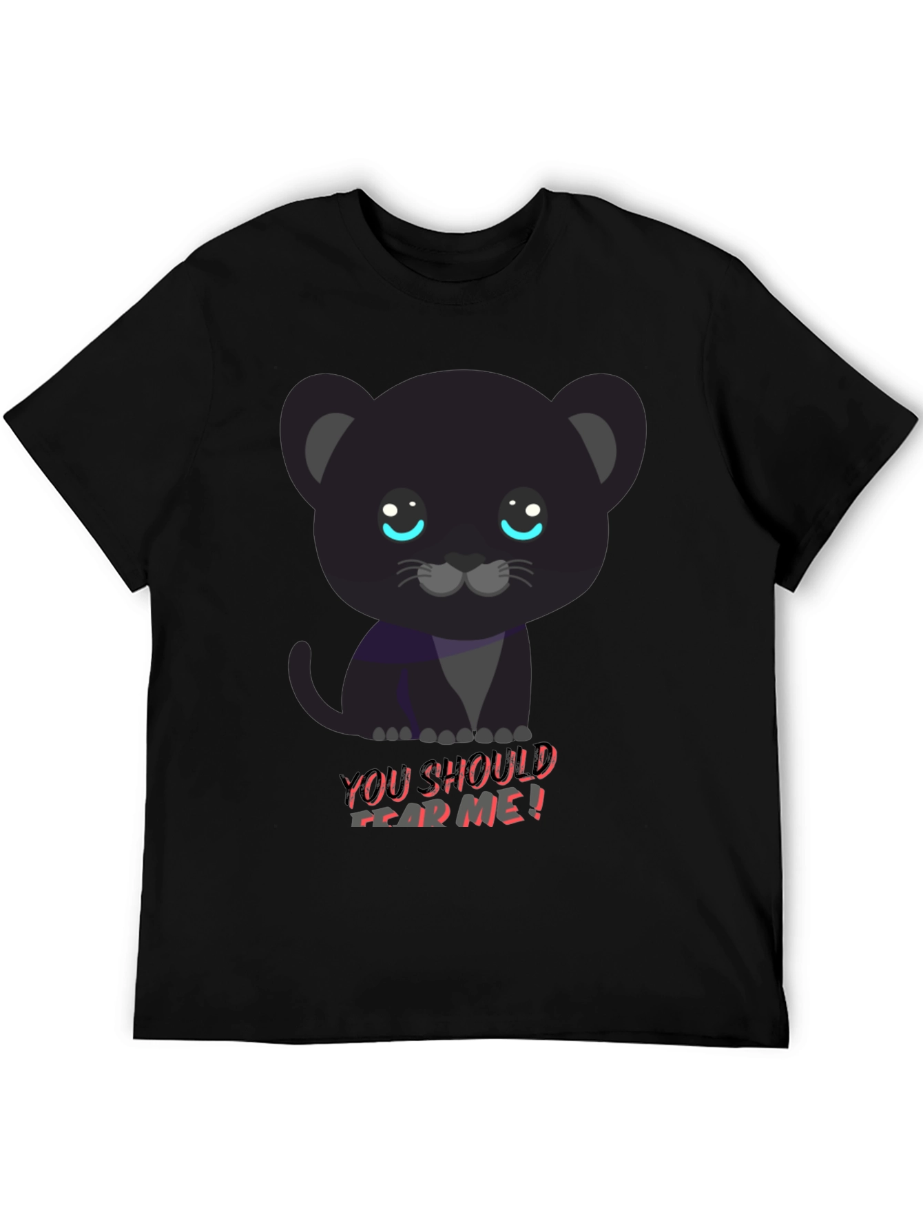 Black Cute Black Panther Tee - You Should Fear Me! view 5