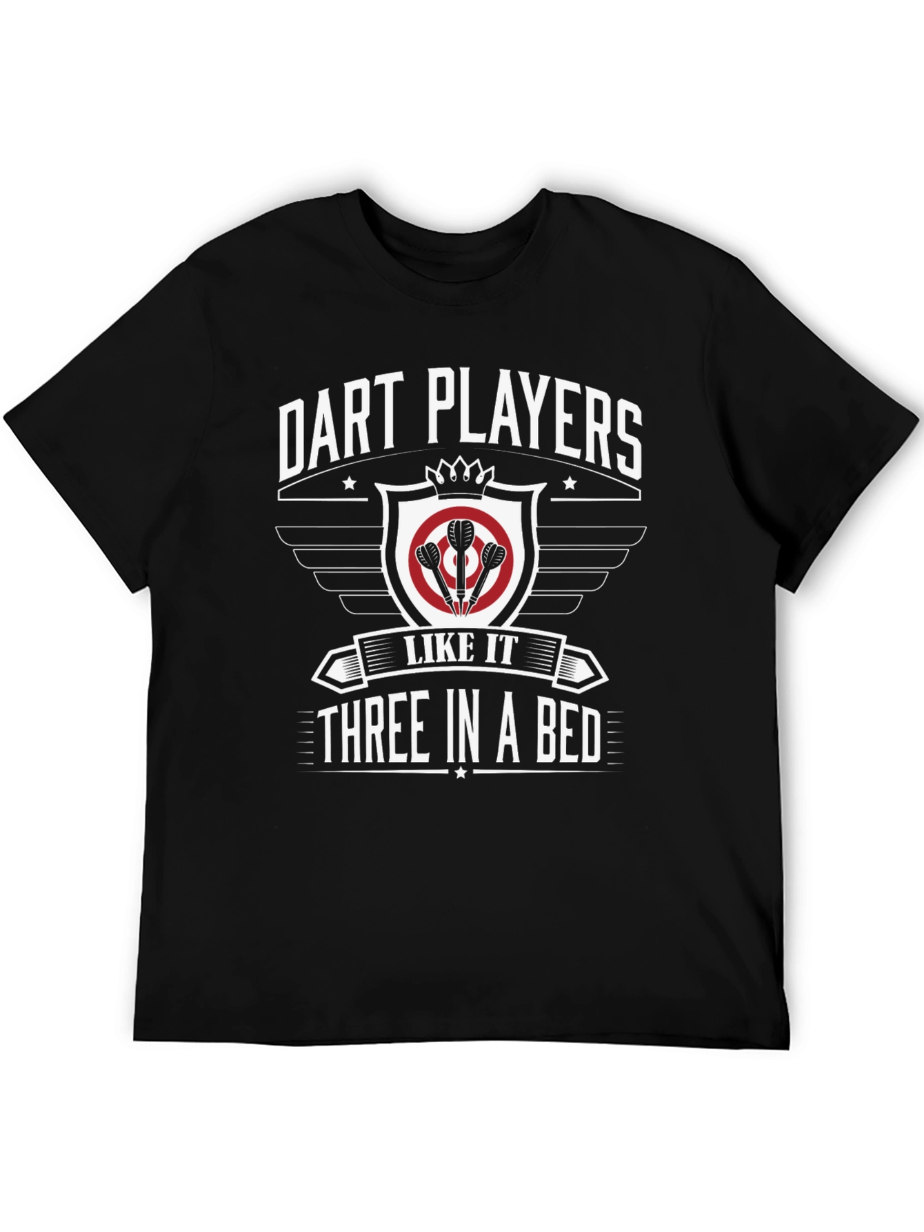 Black Dart Players Three in a Bed Graphic Tee view 5