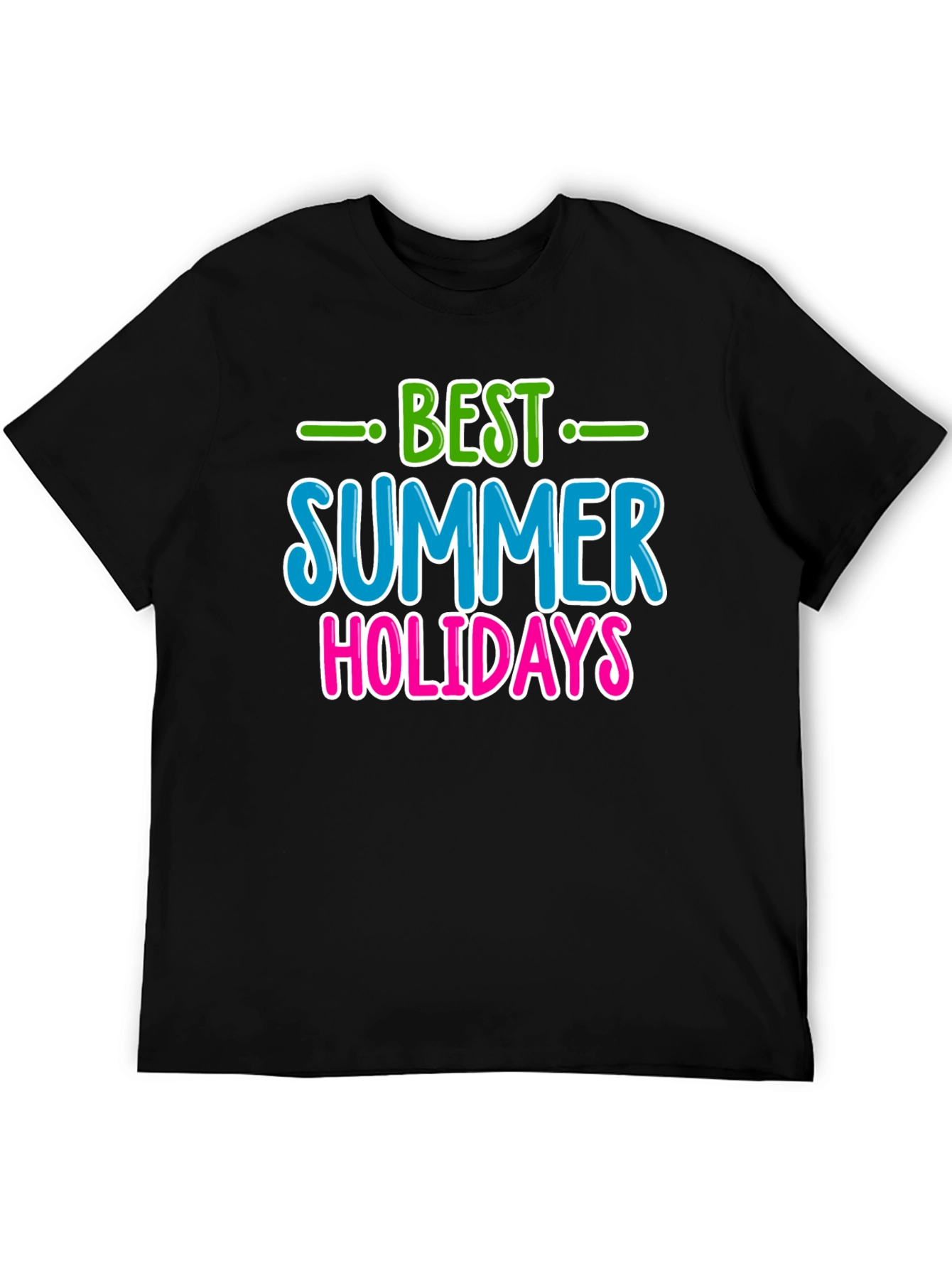 Black Best Summer Holidays Graphic Tee view 5