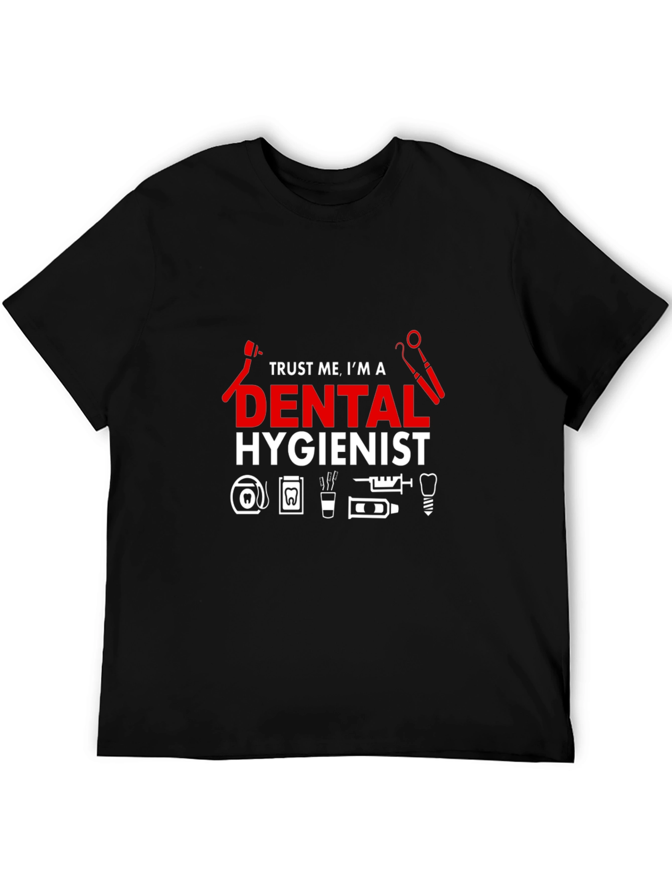 Black Dental Hygienist T-Shirt view 5