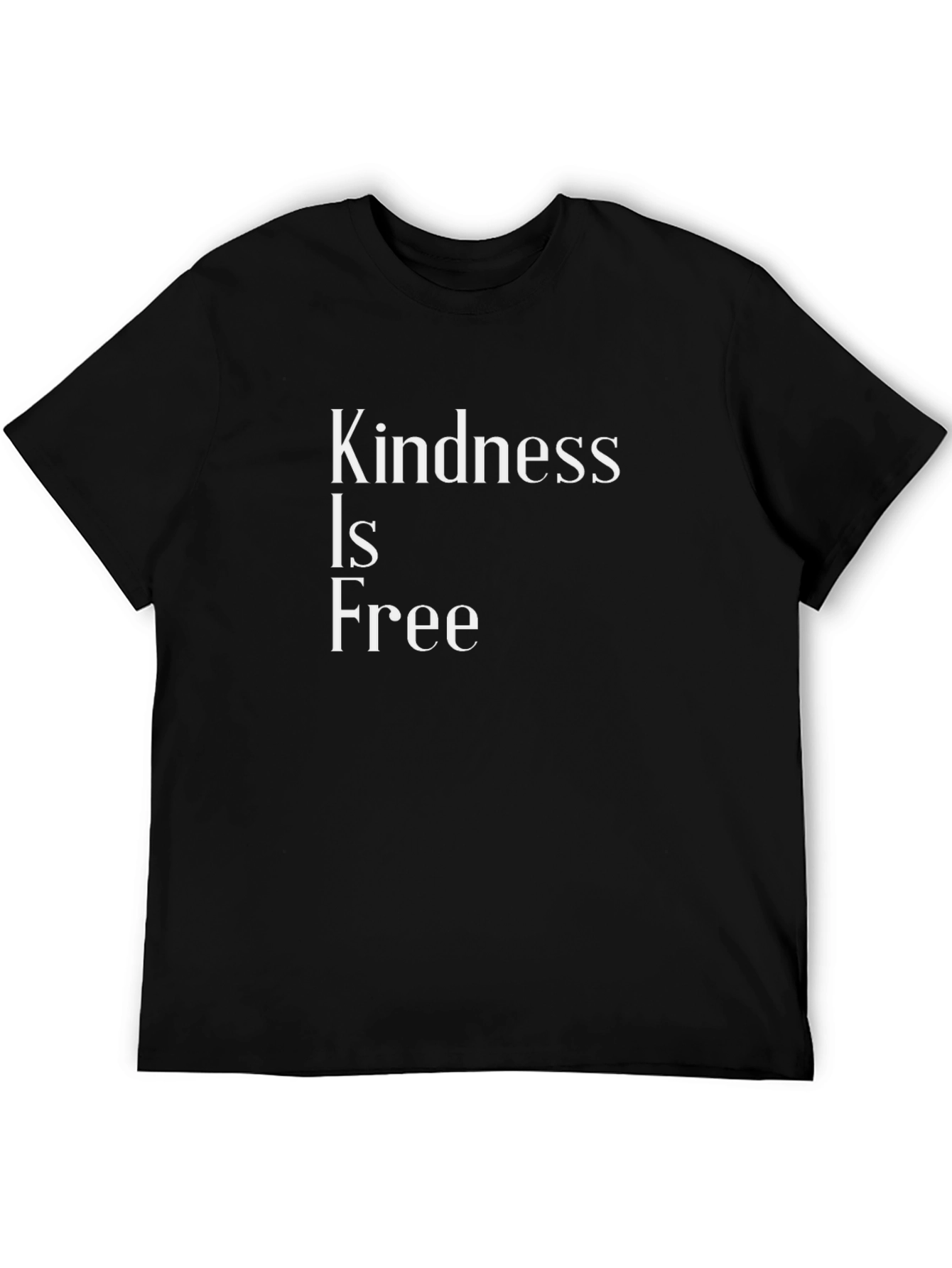 Black Kindness Is Free - Black Graphic Tee view 5