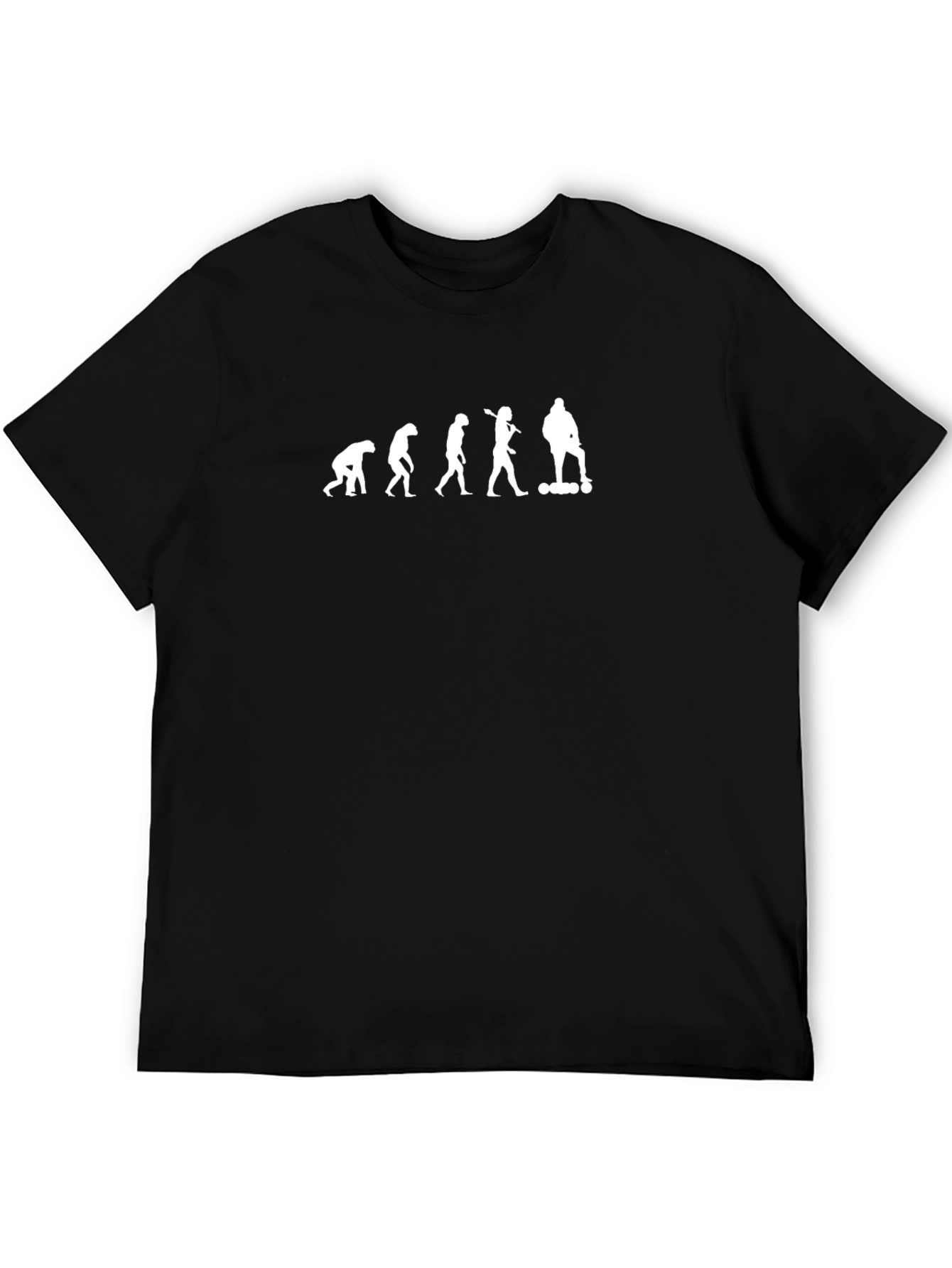 Black Evolution of Bowling Men's T-Shirt - Black view 5