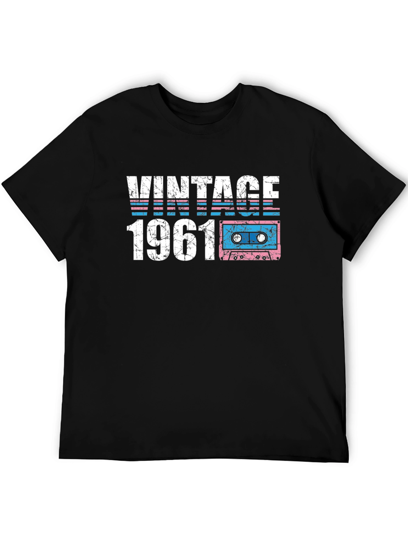 Black Vintage 1961 Cassette Tape T-Shirt view 5