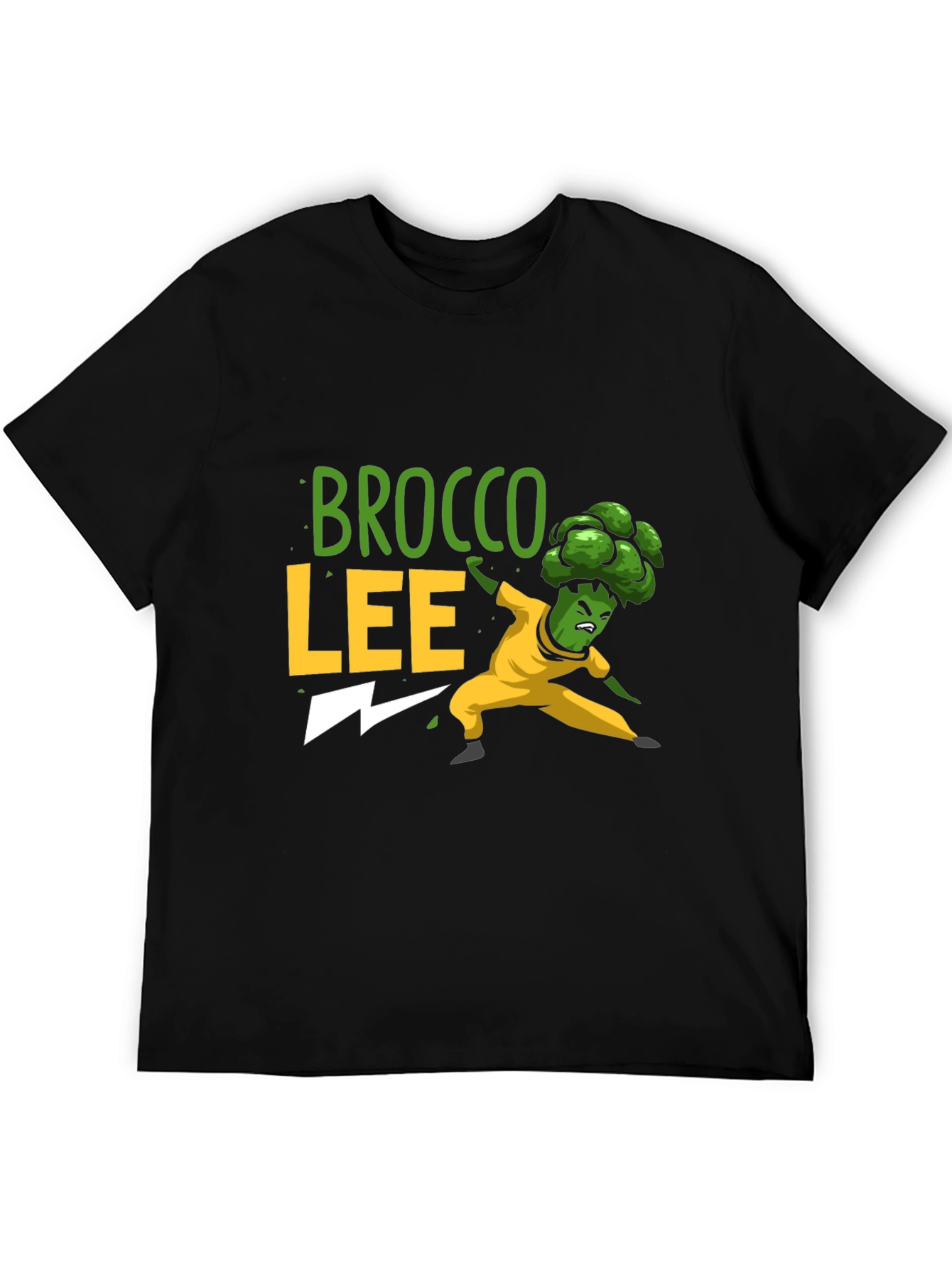 Black Brocco Lee Black T-Shirt - Funny Martial Arts Tee view 5