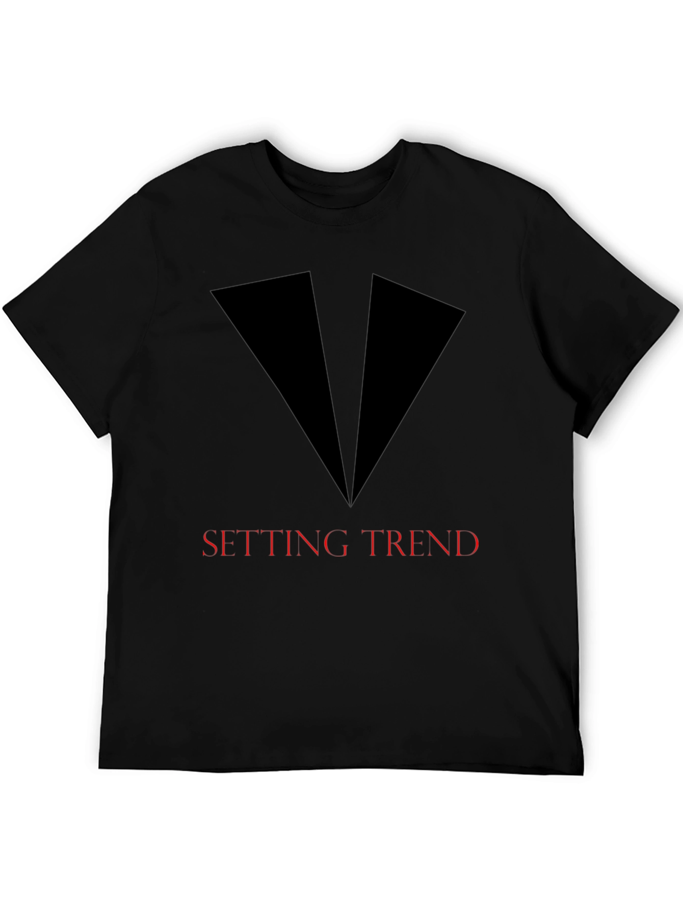 Black Setting Trend Graphic Tee - Sleek Black Design view 5