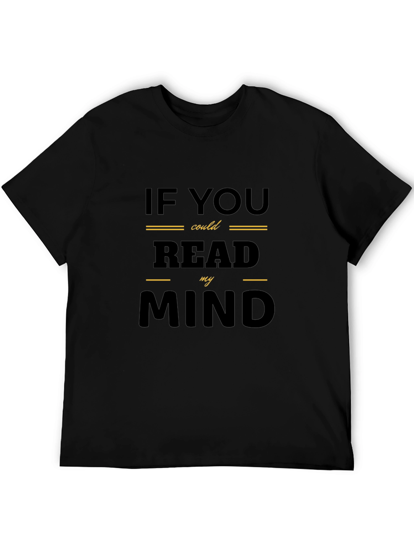 Black Mind Reader Tee - Funny Graphic T-Shirt view 5